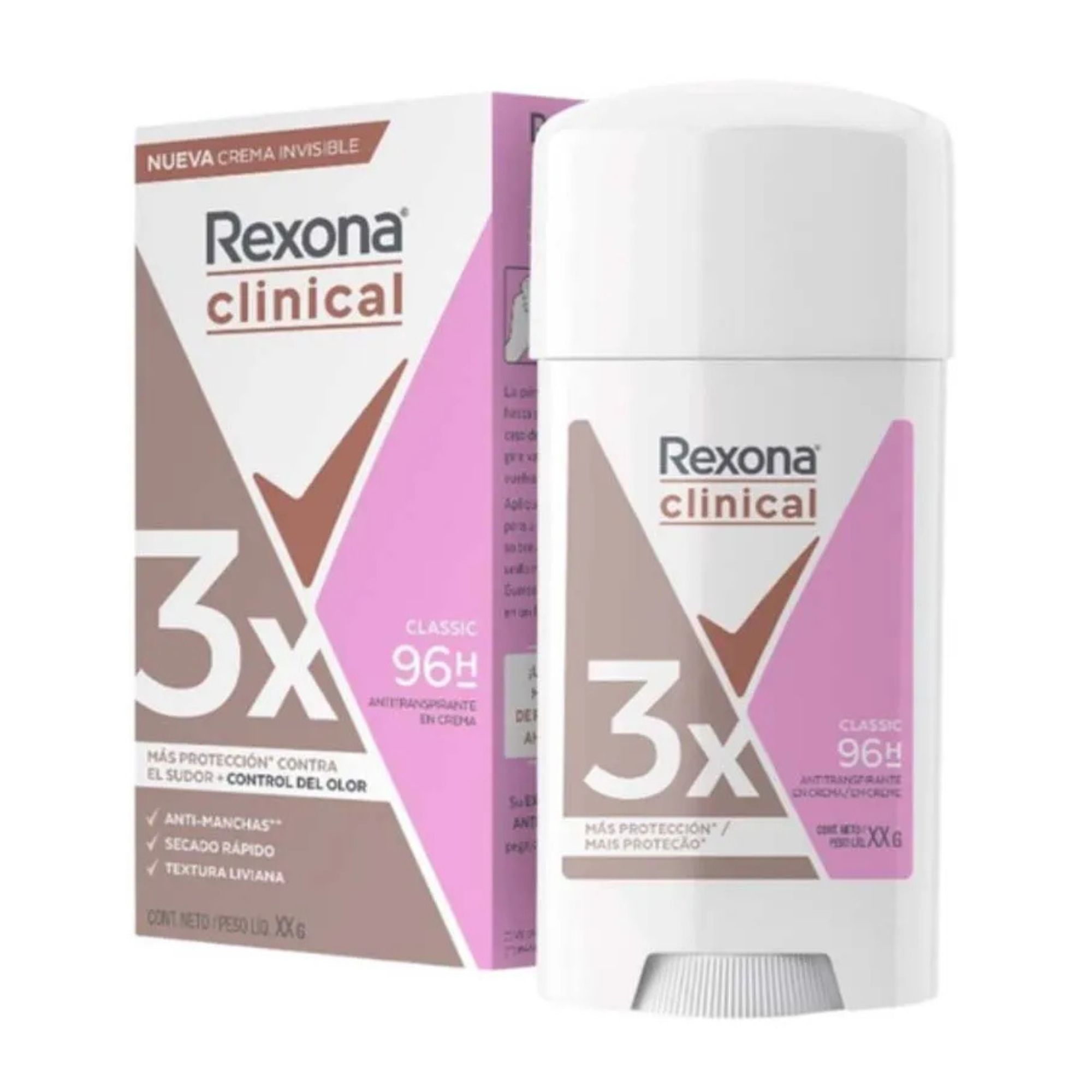 Desodorante Em Creme Stick Rexona Clinical Classic 58g - Imagem 3