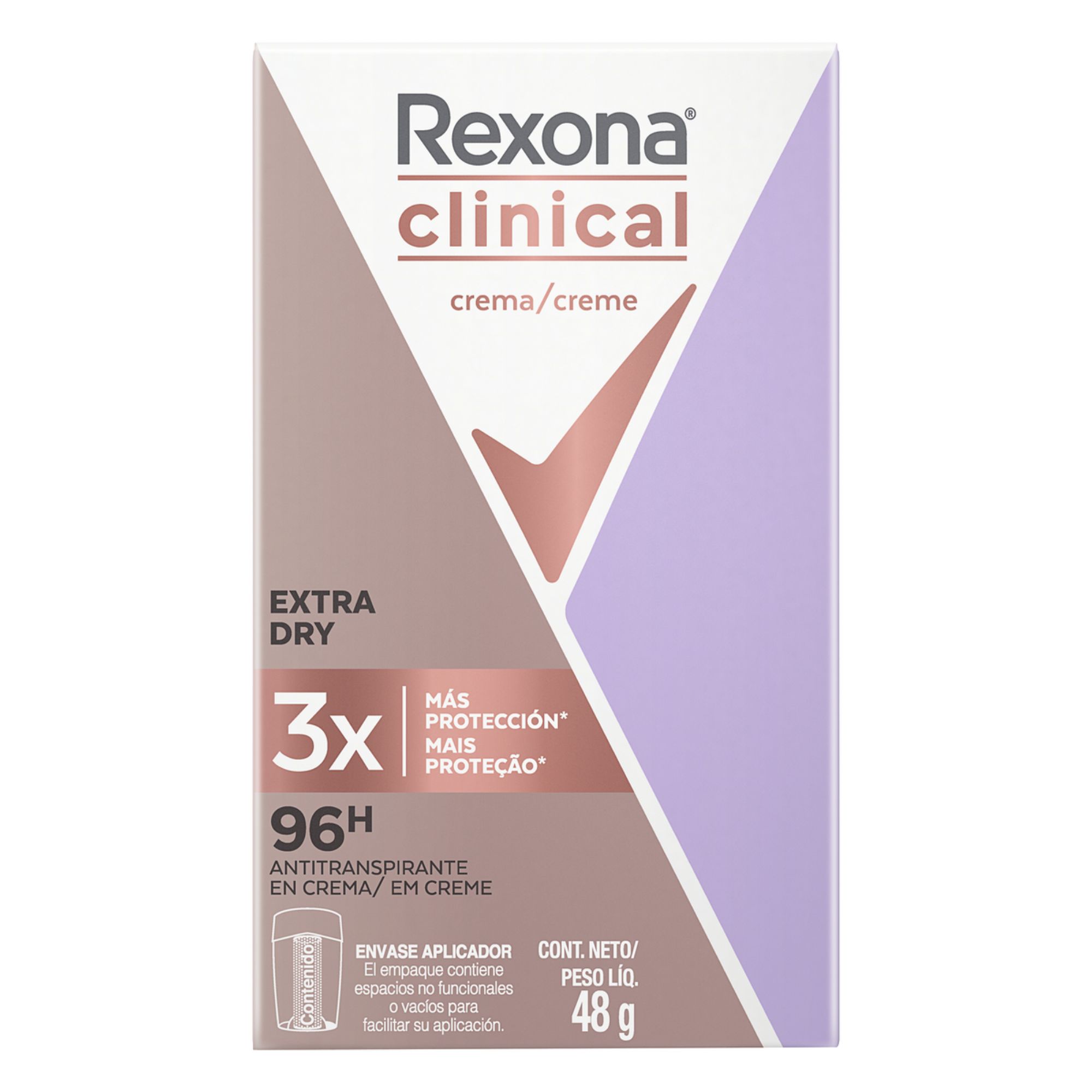 Desodorante Em Creme Stick Rexona Clinical Extra Dry 58g - Imagem 2