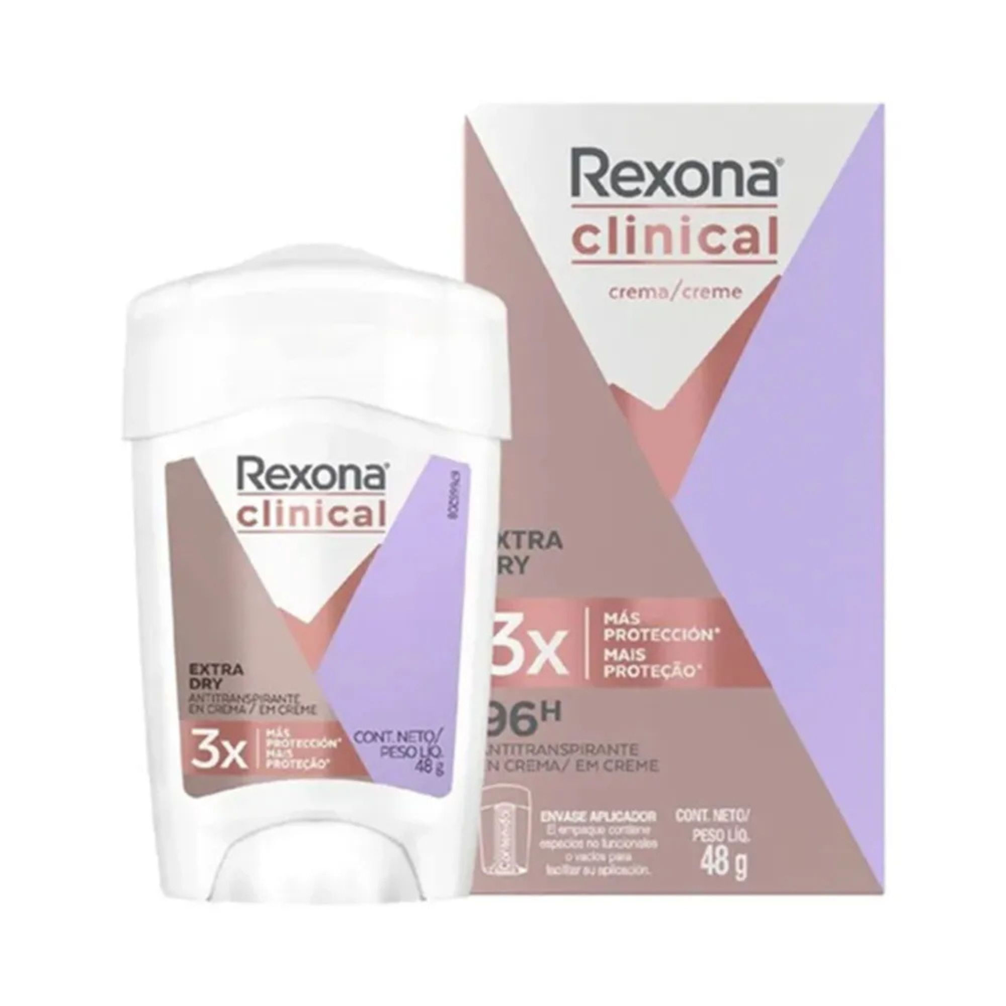 Desodorante Em Creme Stick Rexona Clinical Extra Dry 58g - Imagem 3