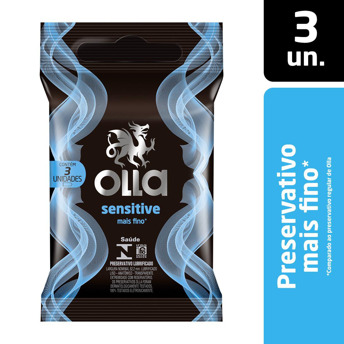 Preservativo Olla Sensitive 3 Unidades - Imagem 2