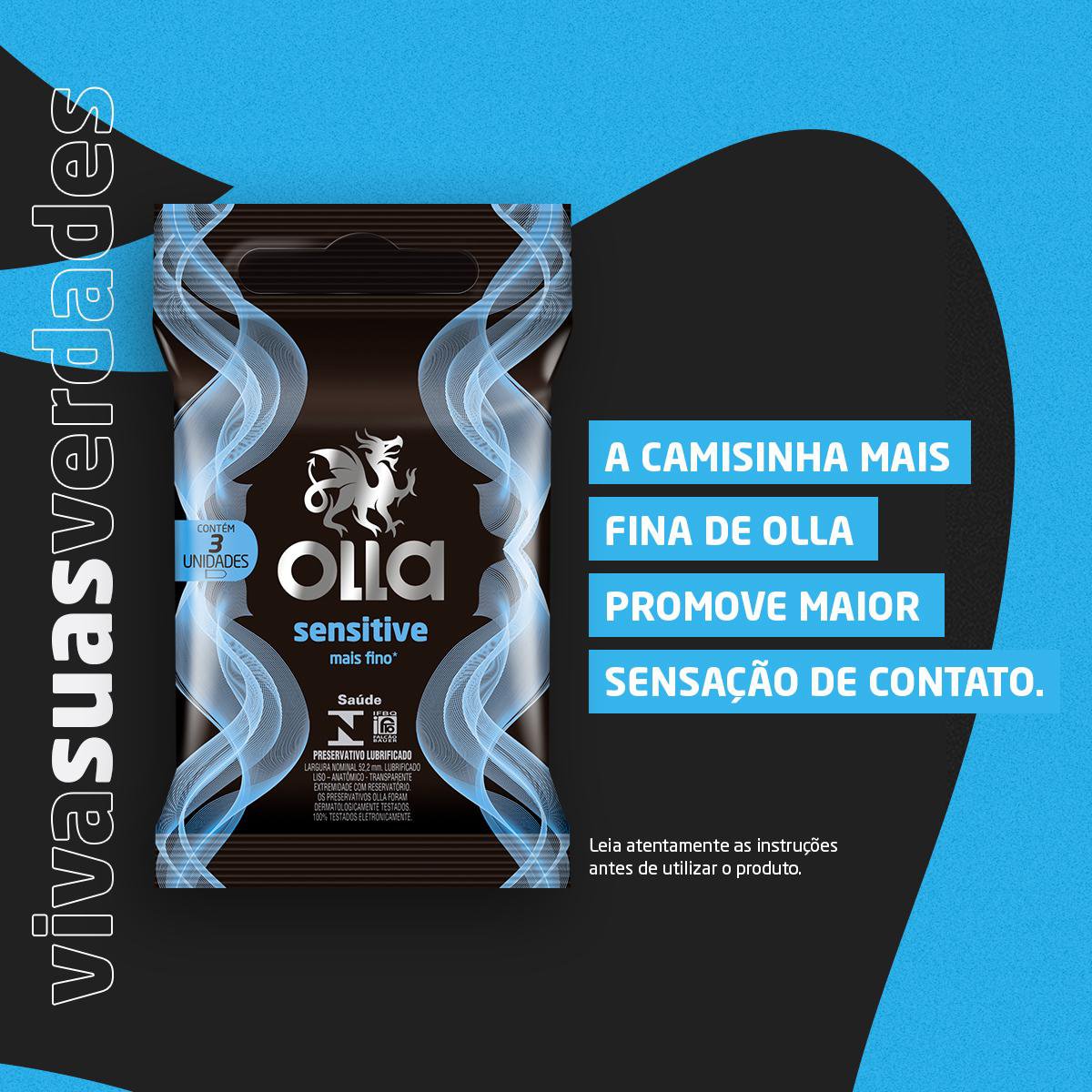 Preservativo Olla Sensitive 3 Unidades - Imagem 3