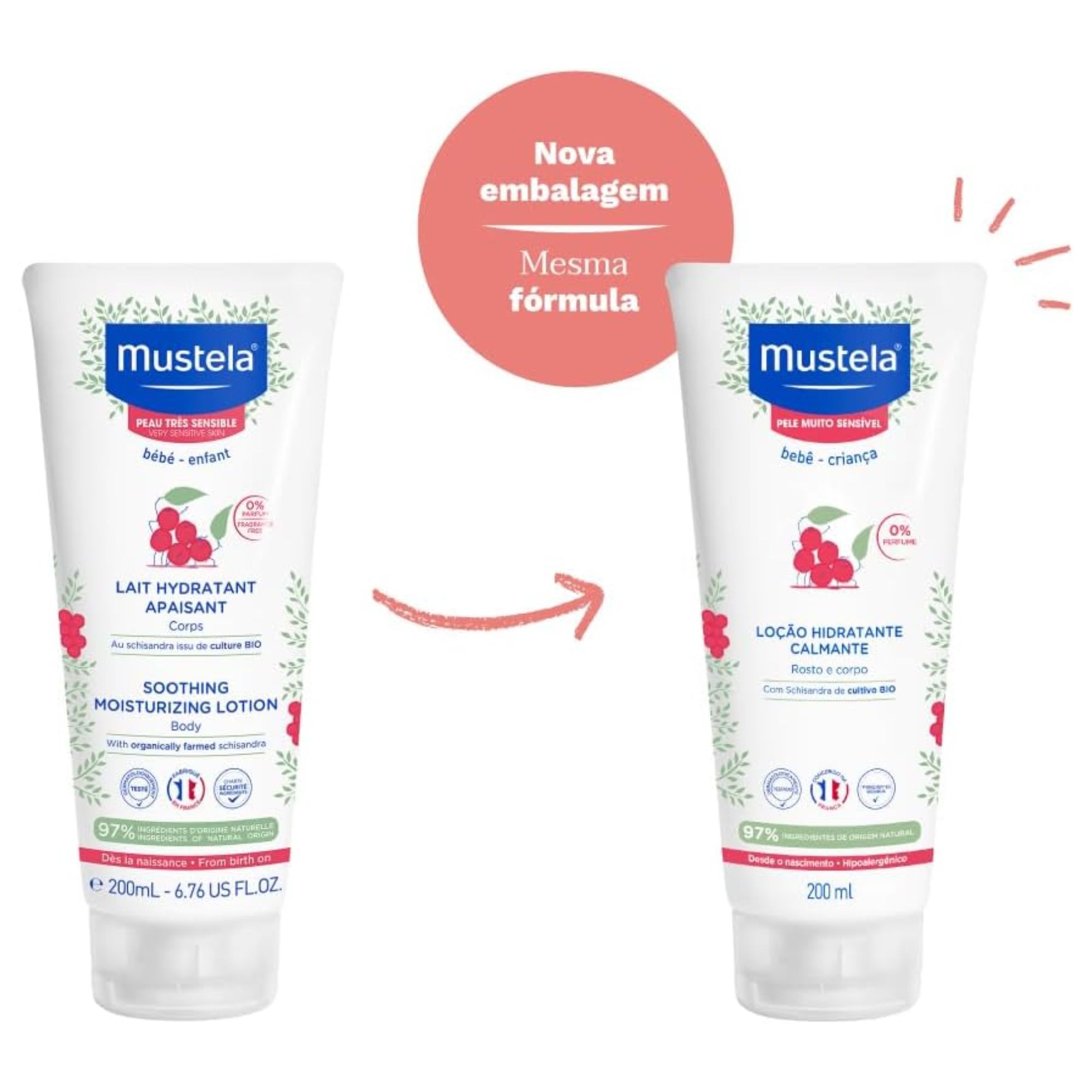 Hidratante Calmante Mustela Para Pele Muito Sensível 200ml - Imagem 3
