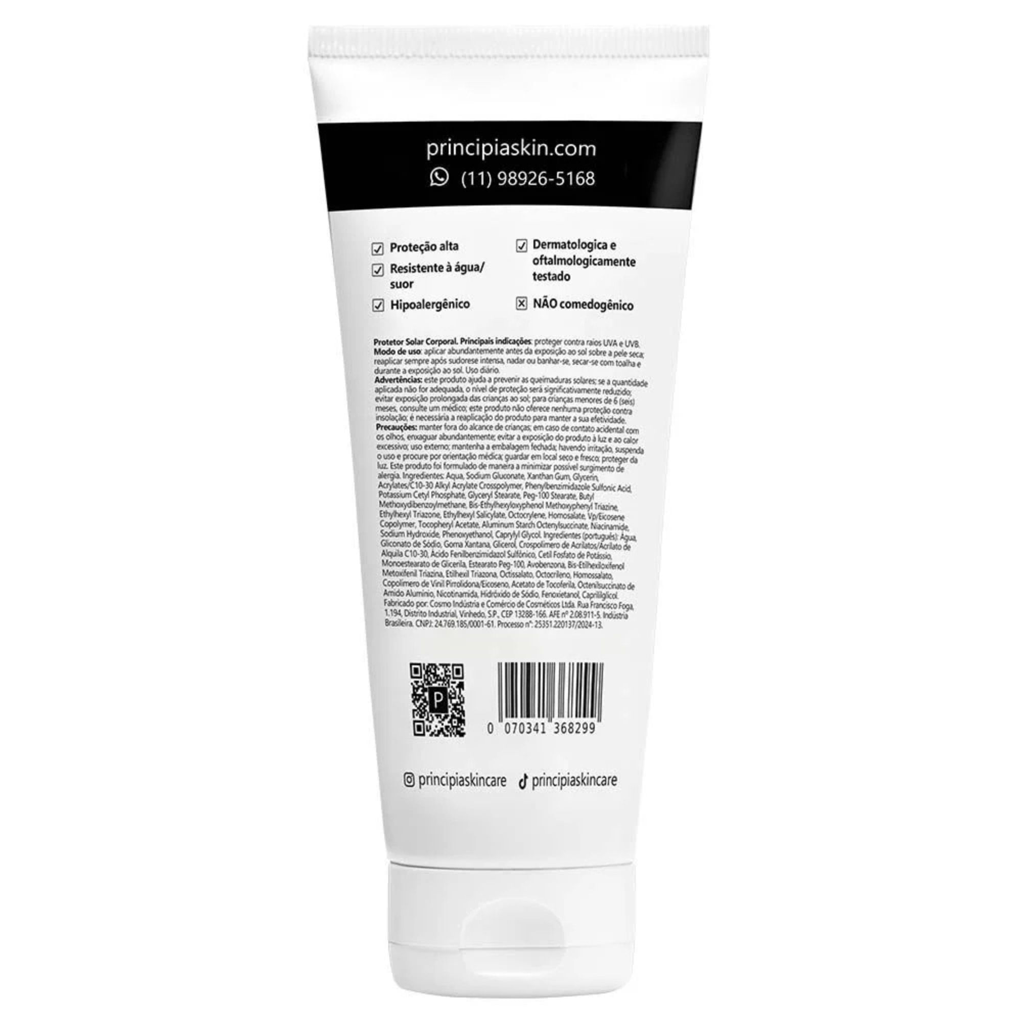 Protetor Solar Corporal Principia Ps-03 Fps45 200ml - Imagem 2