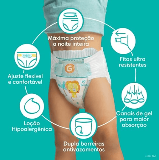 Fralda Pampers Confort Sec P 72 Unidades - Imagem 2