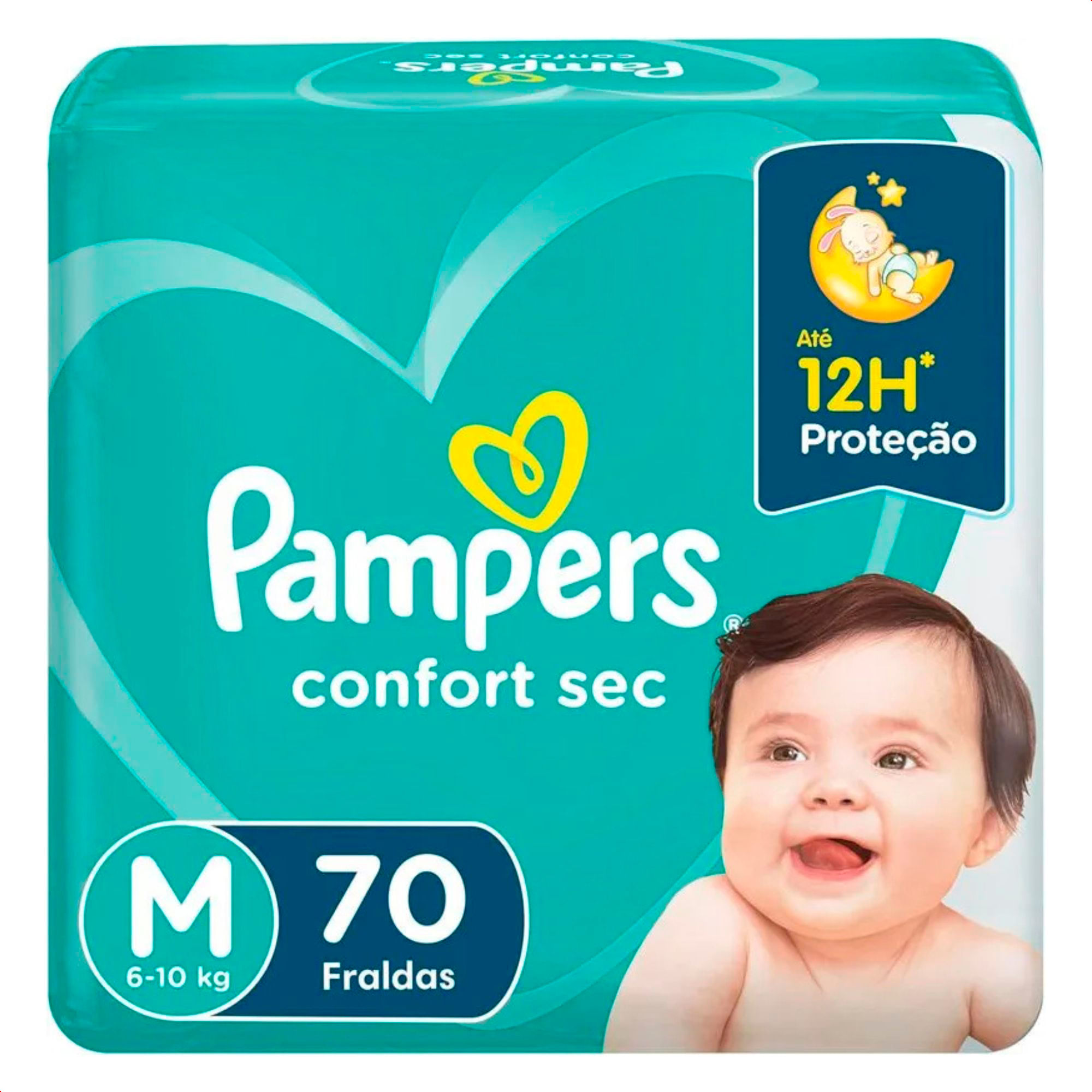Fralda Pampers Confort Sec M 70 Unidades