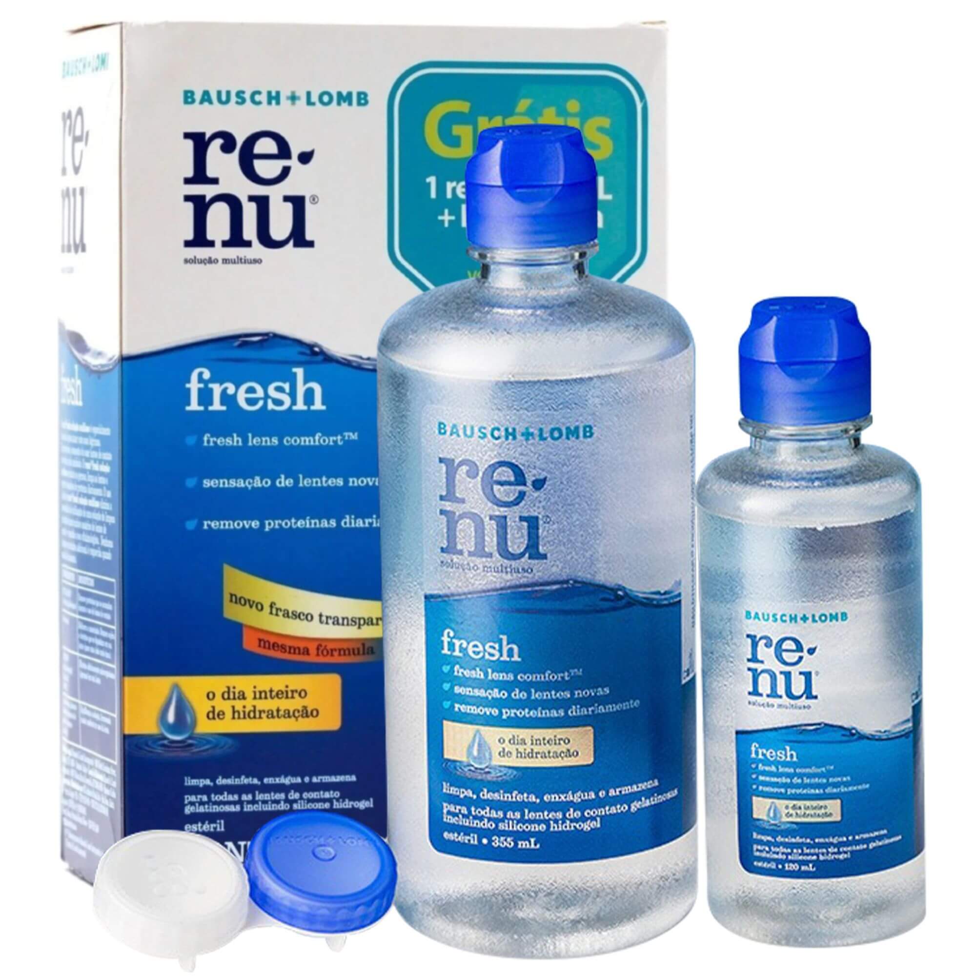 Kit Renu Fresh 355ml + 120ml + Estojo Para Lentes