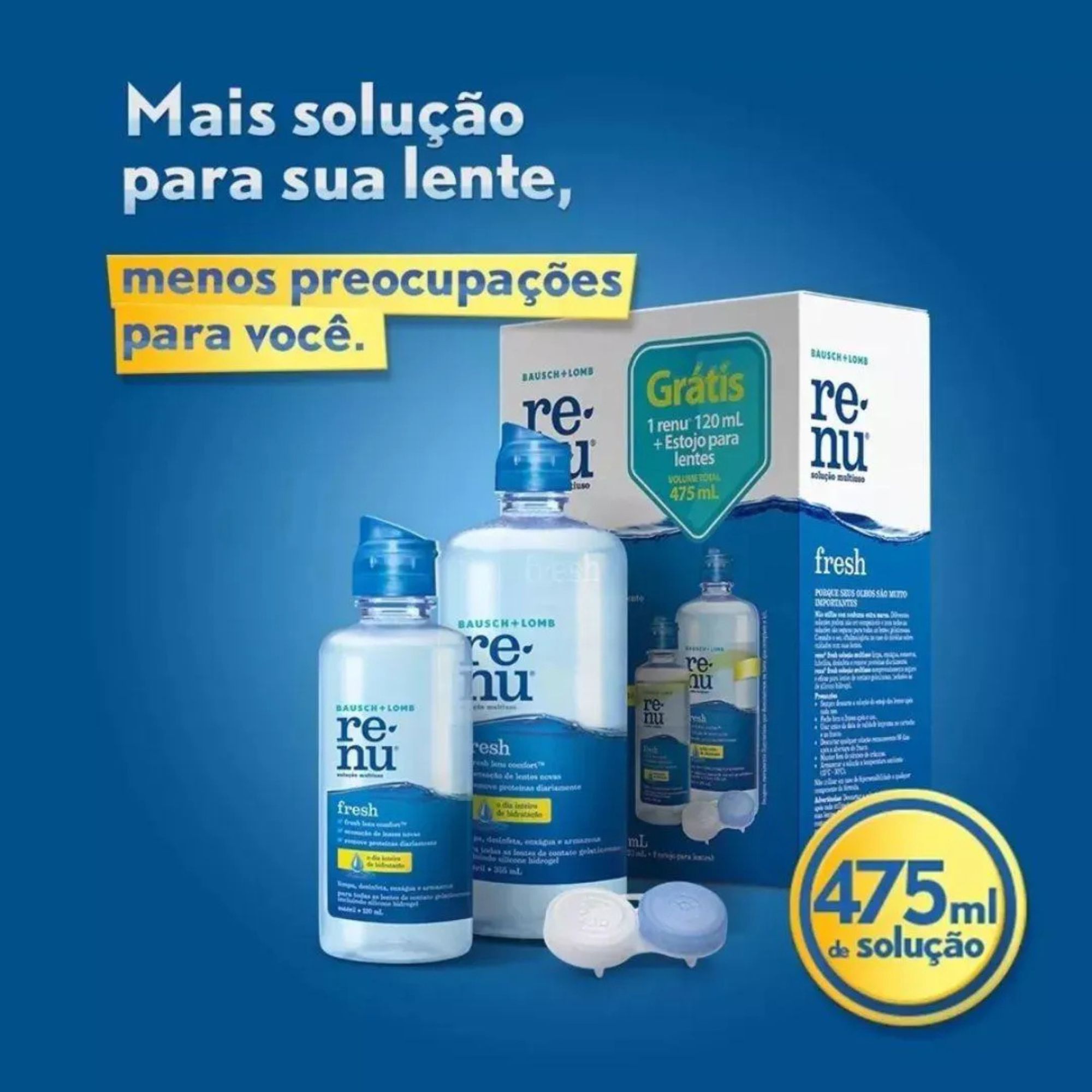 Kit Renu Fresh 355ml + 120ml + Estojo Para Lentes - Imagem 4