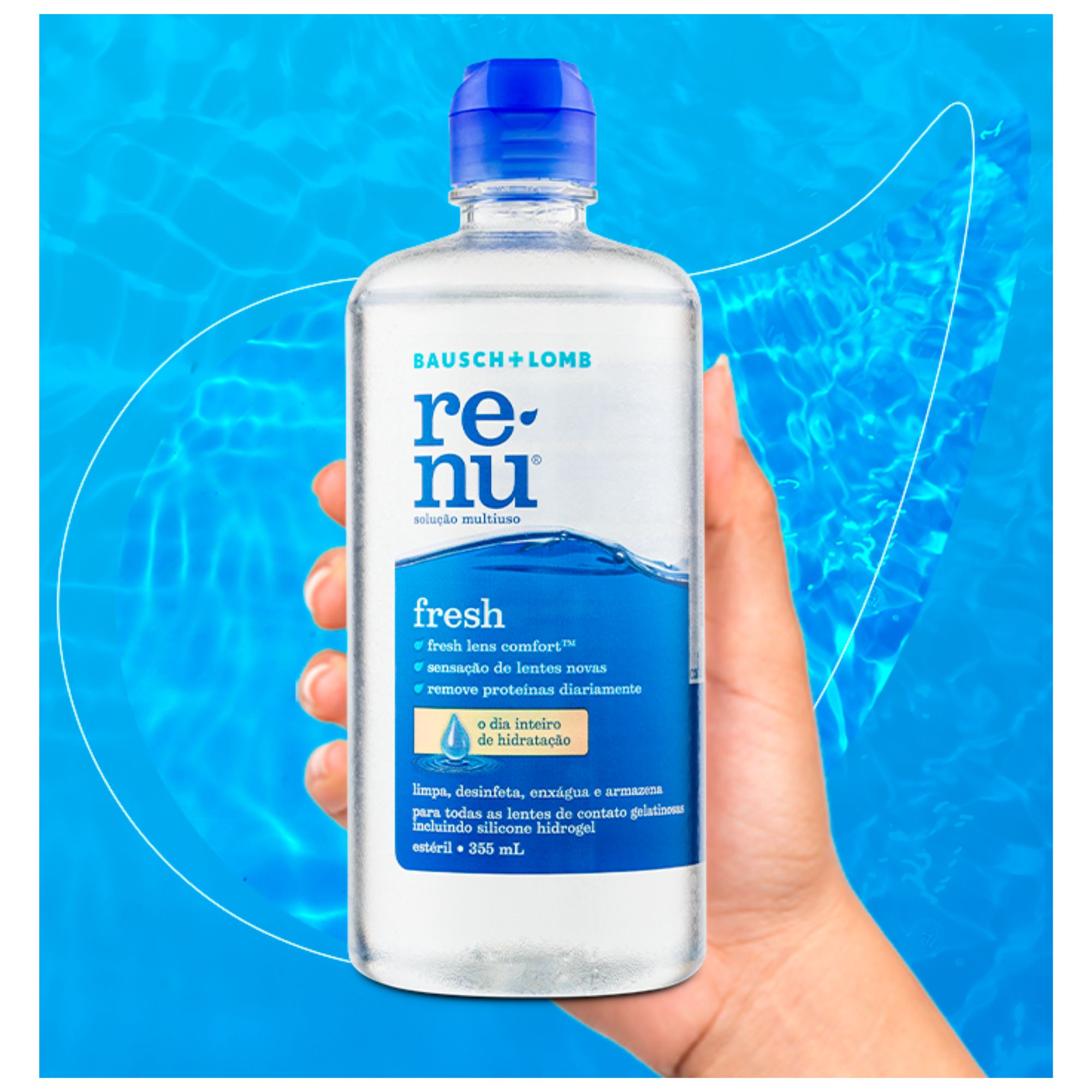 Kit Renu Fresh 355ml + 120ml + Estojo Para Lentes - Imagem 5
