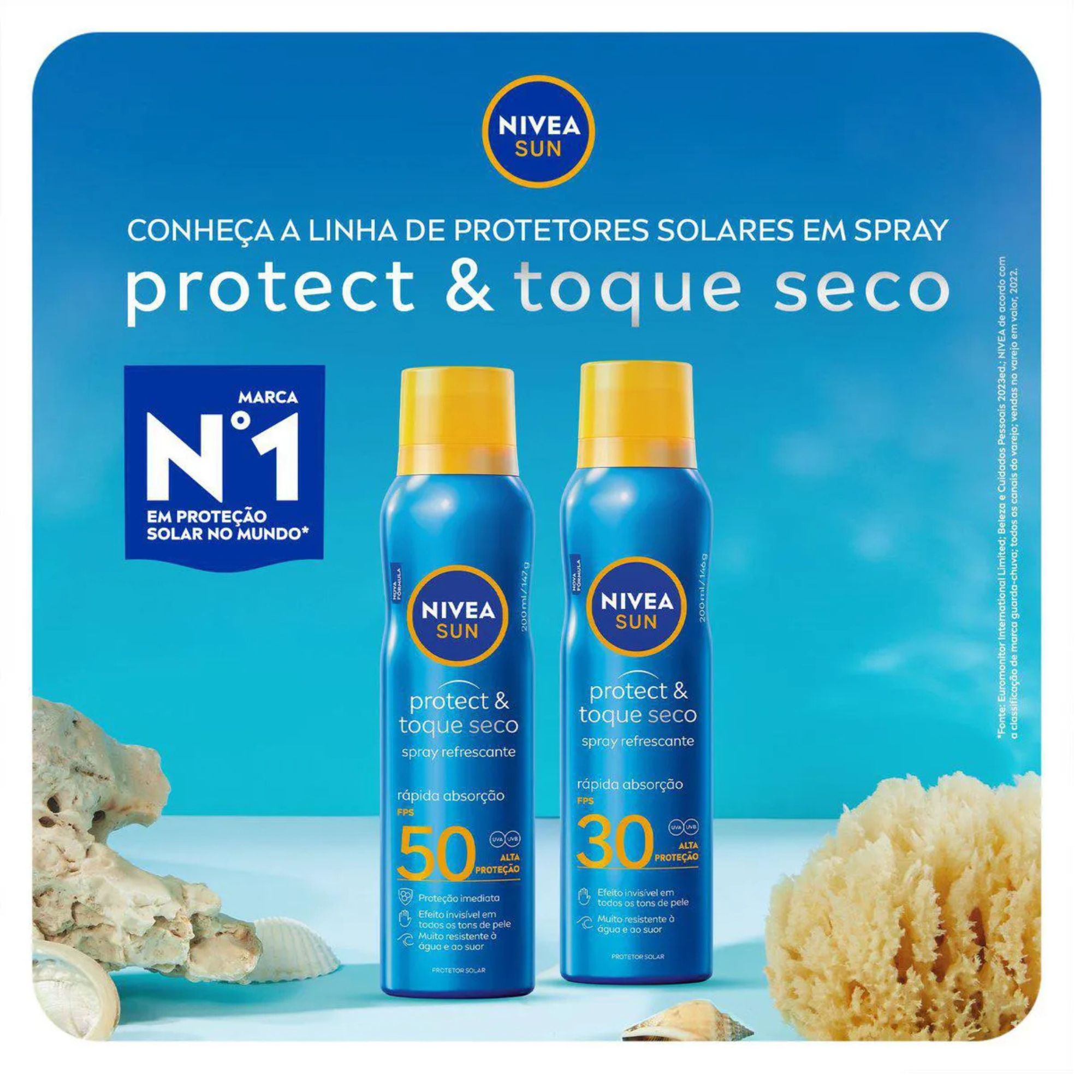 Protetor Solar Spray Nivea Sun Protect & Toque Seco Fps30 200ml - Imagem 5
