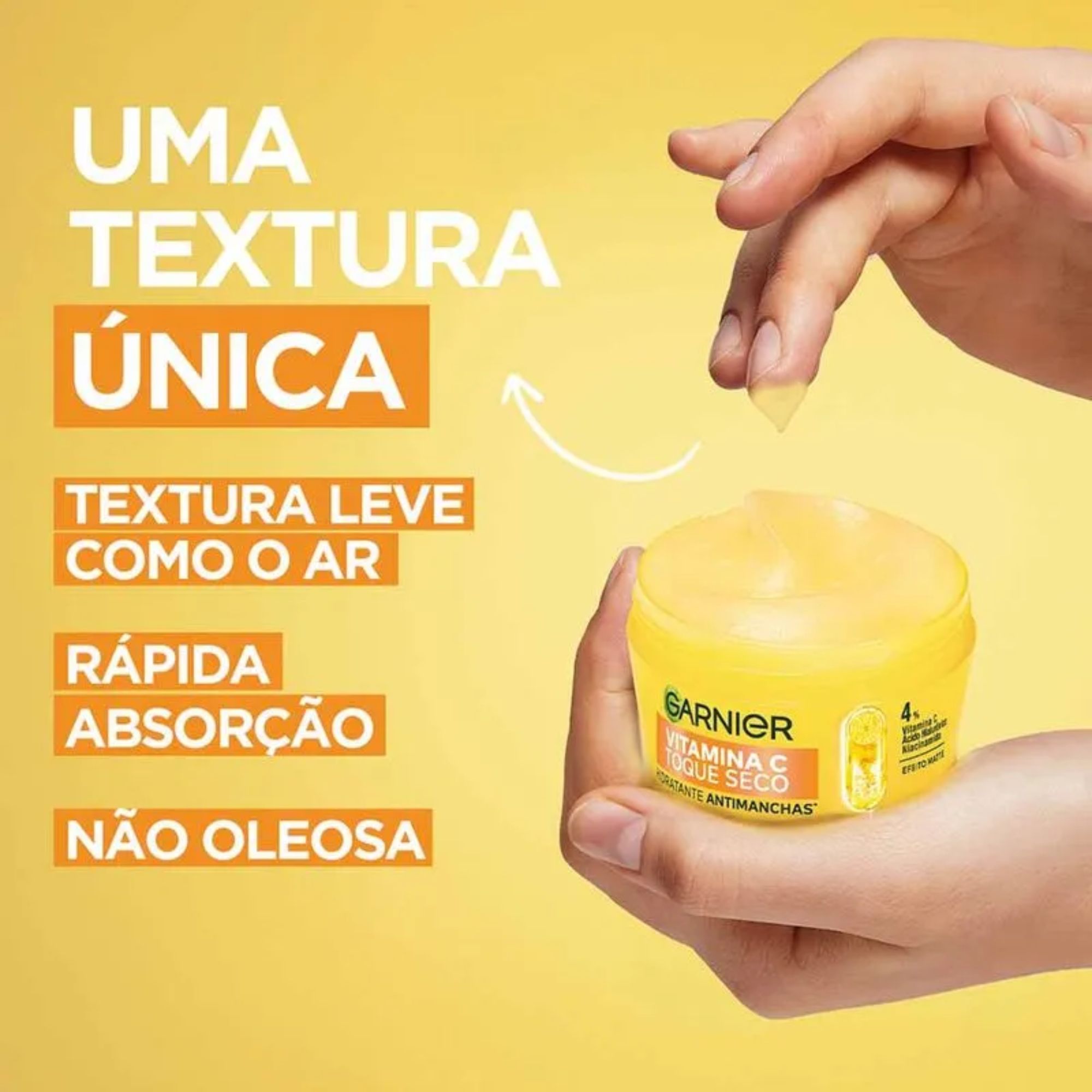 Hidratante Facial Antimanchas Garnier Vitamina C Toque Seco 85g - Imagem 4