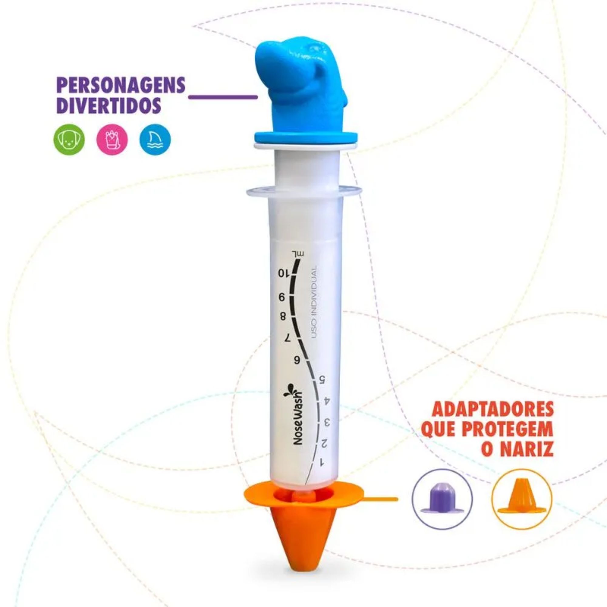 Seringa Para Lavagem Nasal Nosewash Tubarão 10ml - Imagem 2