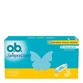Absorvente Interno O.b. Sempre Livre Procomfort Médio 16 Unidades