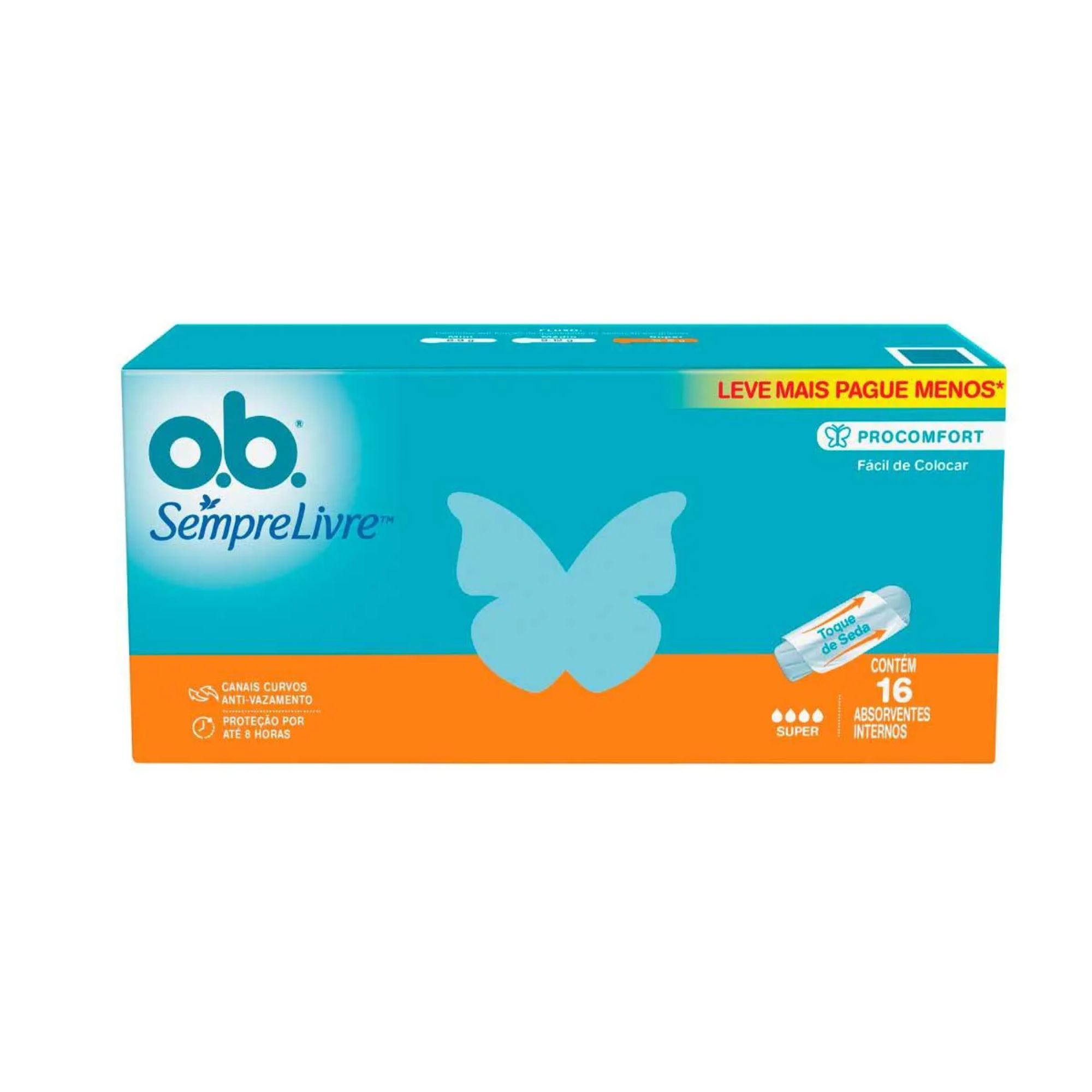 Absorvente Interno O.b. Sempre Livre Procomfort Super 16 Unidades