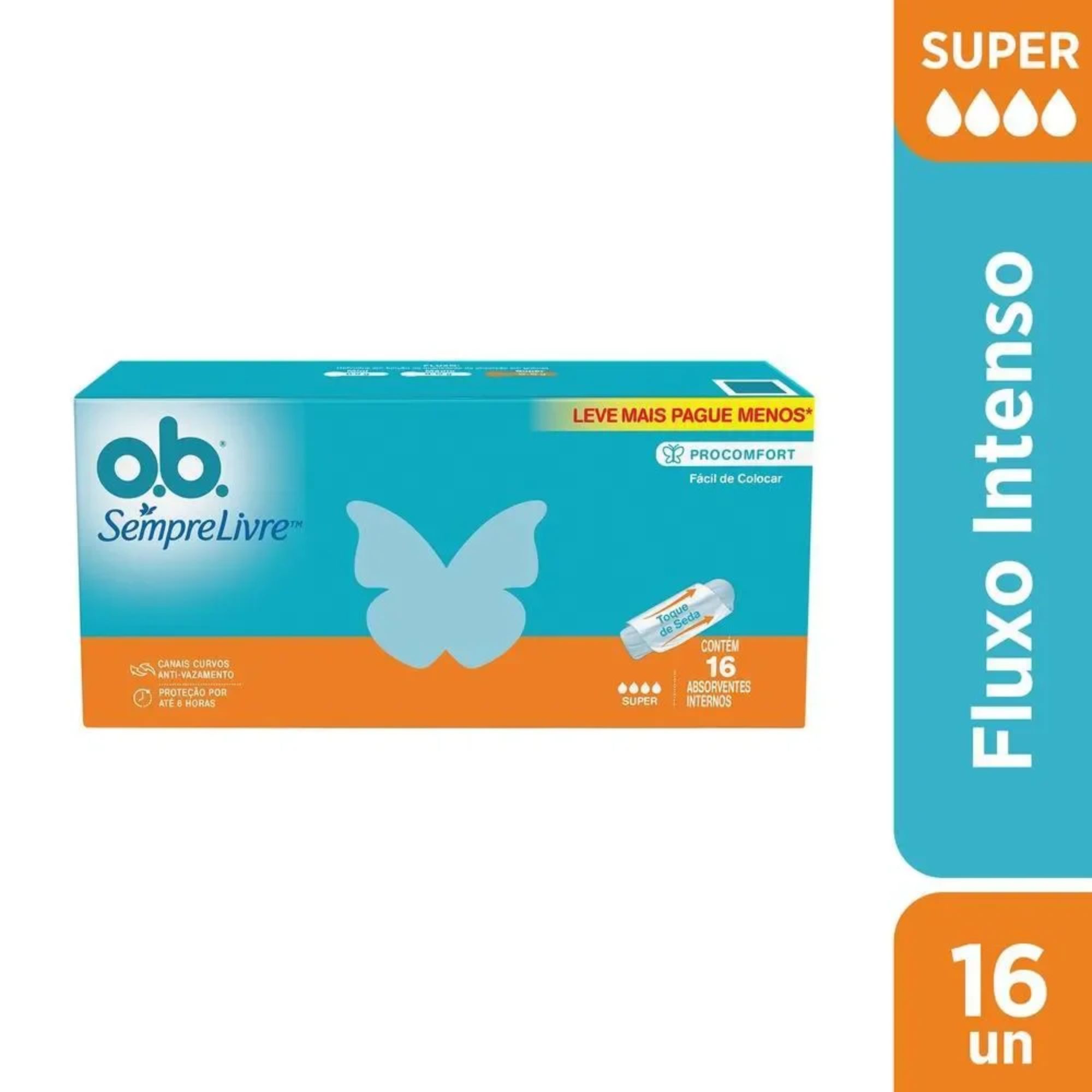Absorvente Interno O.b. Sempre Livre Procomfort Super 16 Unidades - Imagem 2