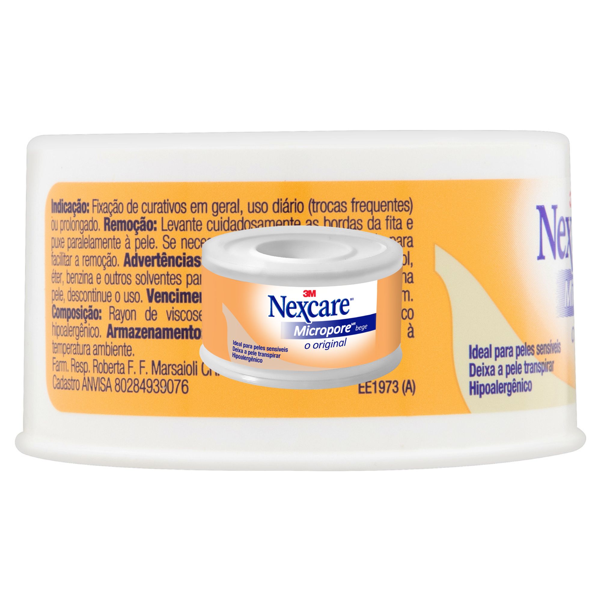 Esparadrapo Nexcare Micropore Bege 25mmx4,5m - Imagem 2