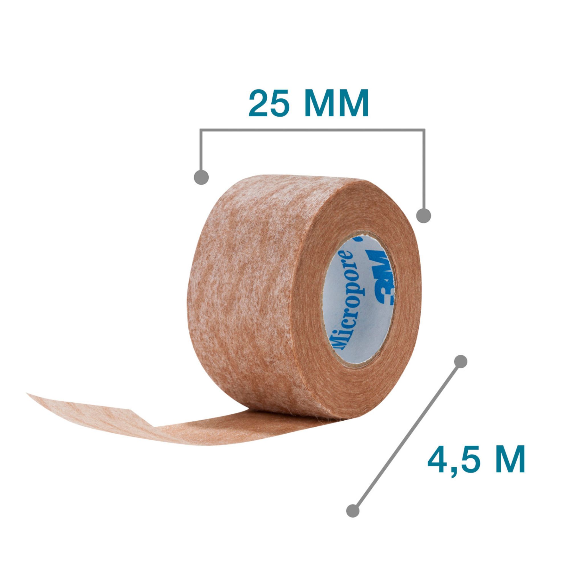 Esparadrapo Nexcare Micropore Bege 25mmx4,5m - Imagem 4