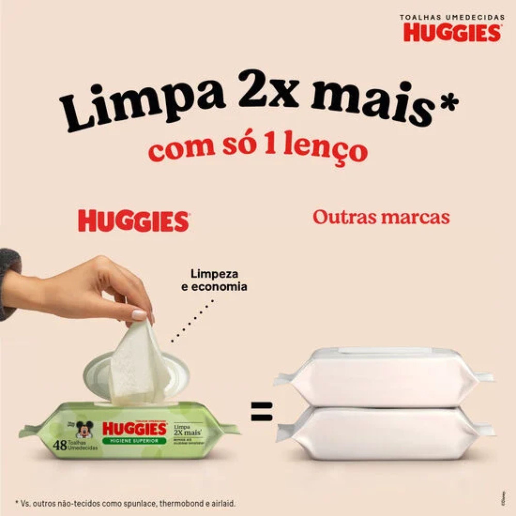Lenços Umedecidos Huggies Max Clean 192 Unidades - Imagem 3