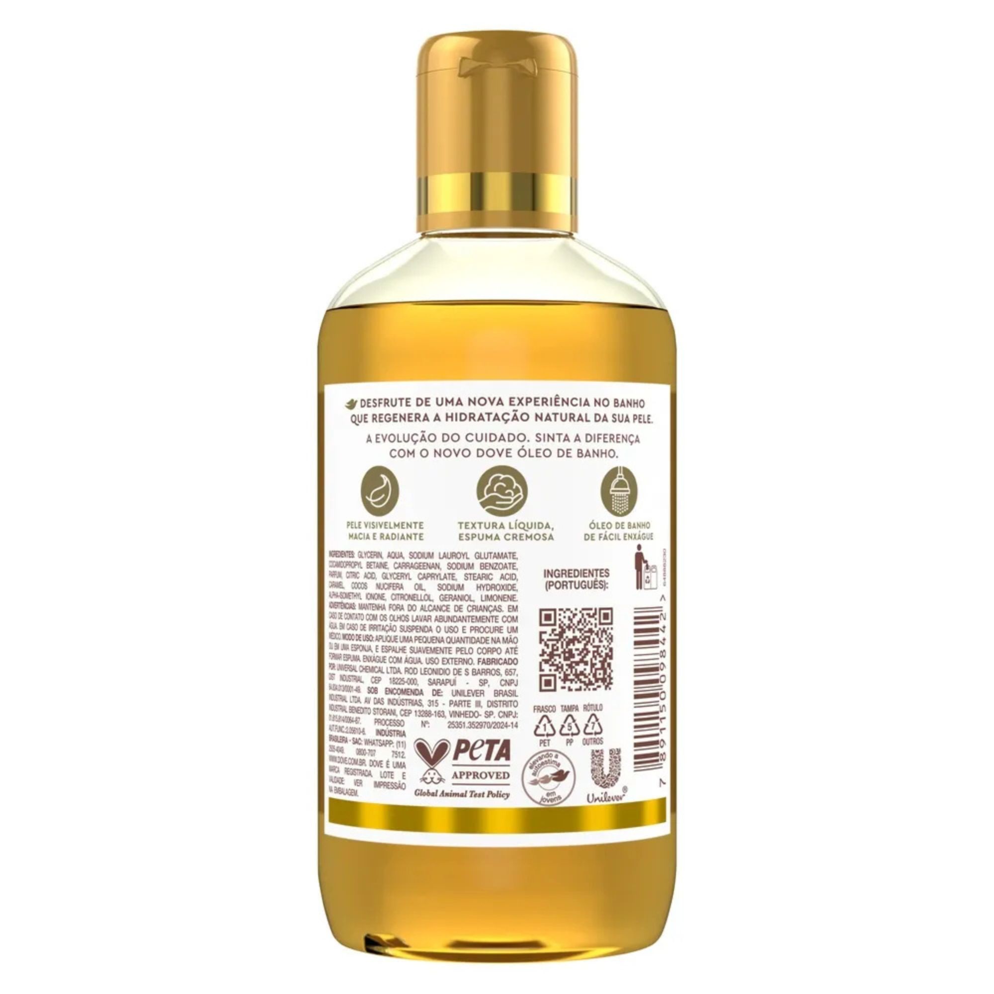 Sabonete Líquido Dove Óleo De Banho Glicerinado - 240ml - Imagem 2