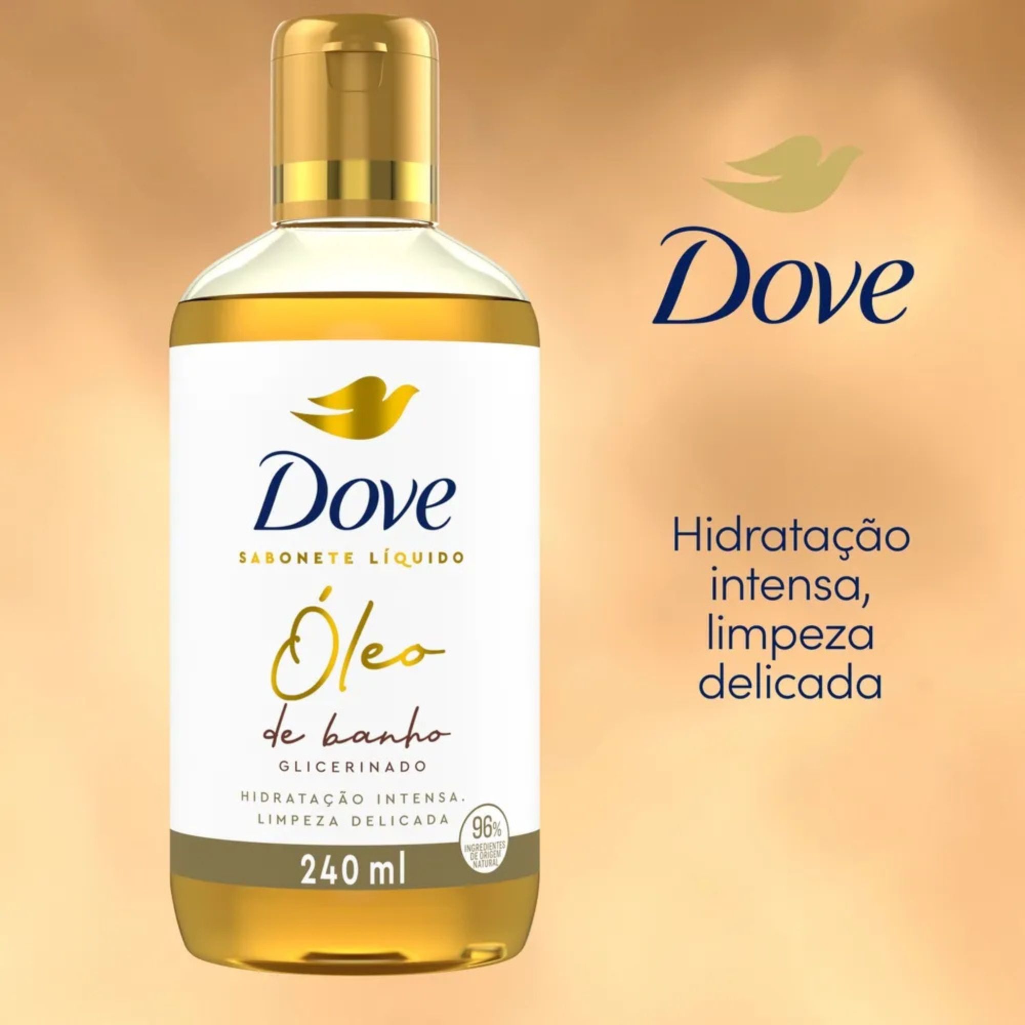Sabonete Líquido Dove Óleo De Banho Glicerinado - 240ml - Imagem 3