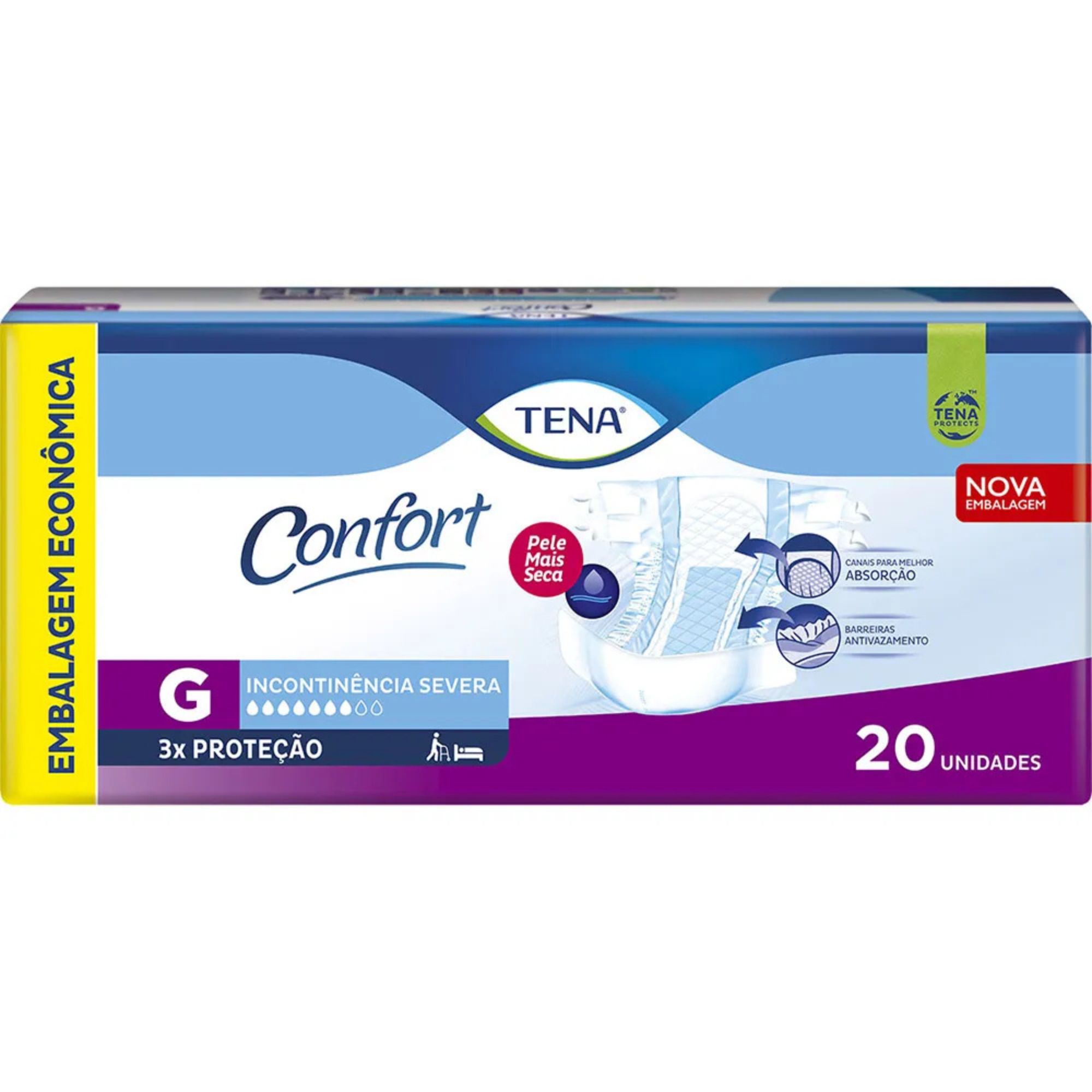 Roupa Íntima Descartável Tena Confort G 20 Unidades