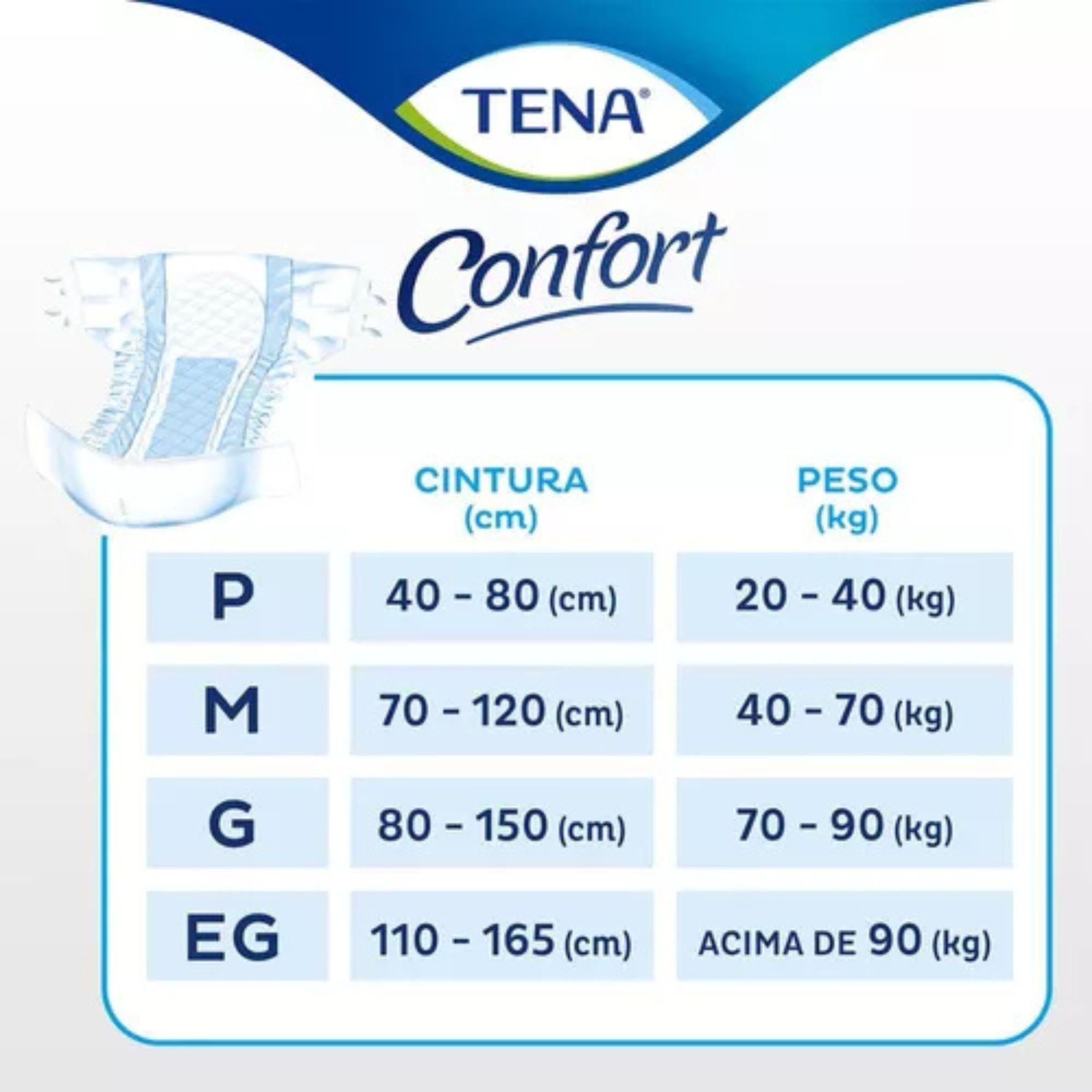 Roupa Íntima Descartável Tena Confort G 20 Unidades - Imagem 2
