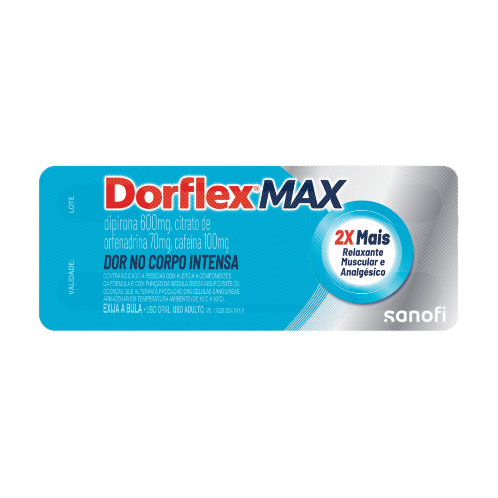 Dorflex Max Analgésico E Relaxante Muscular 4 Comprimidos
