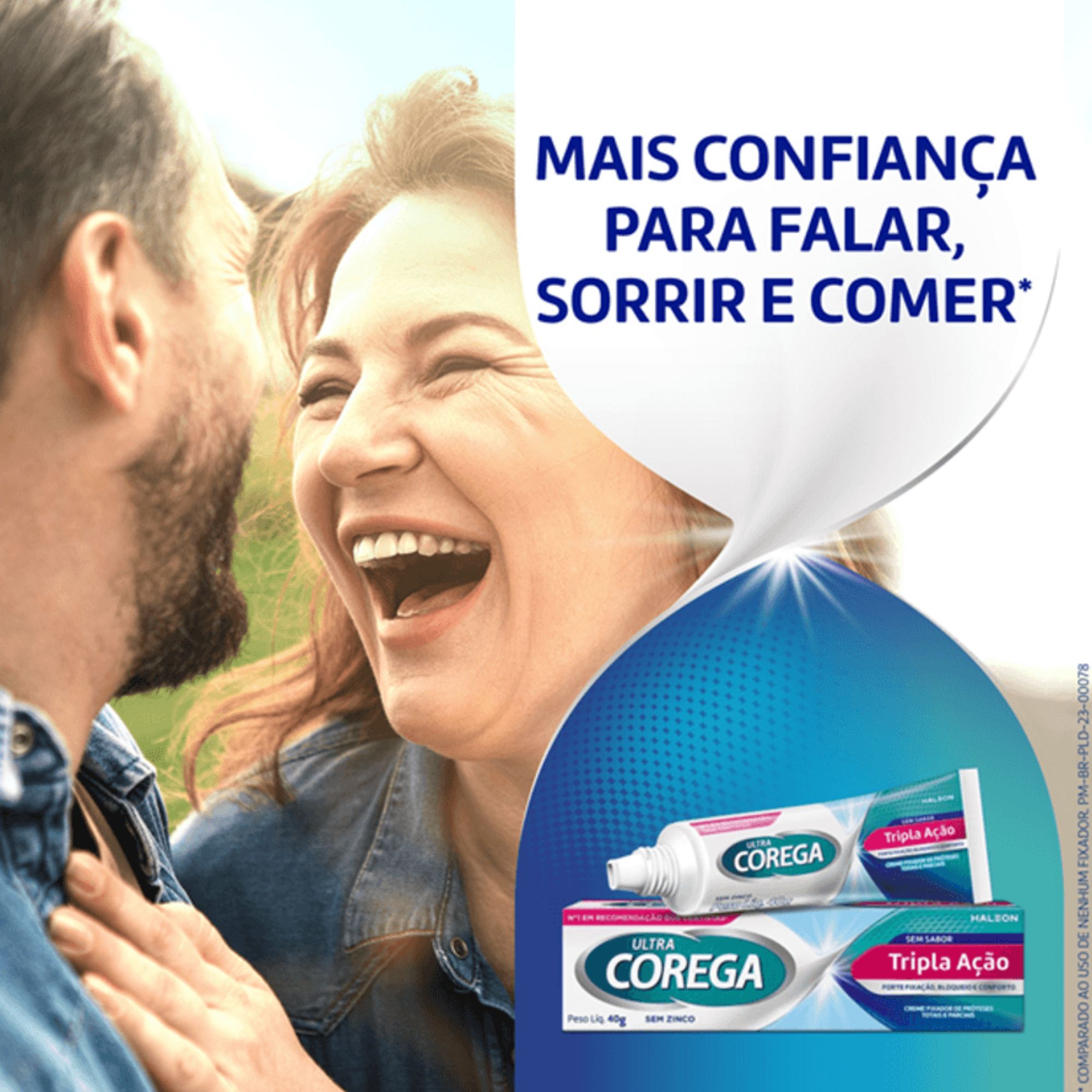 Creme Fixador De Dentadura Ultra Corega Tripla Ação Sem Sabor 70g - Imagem 4