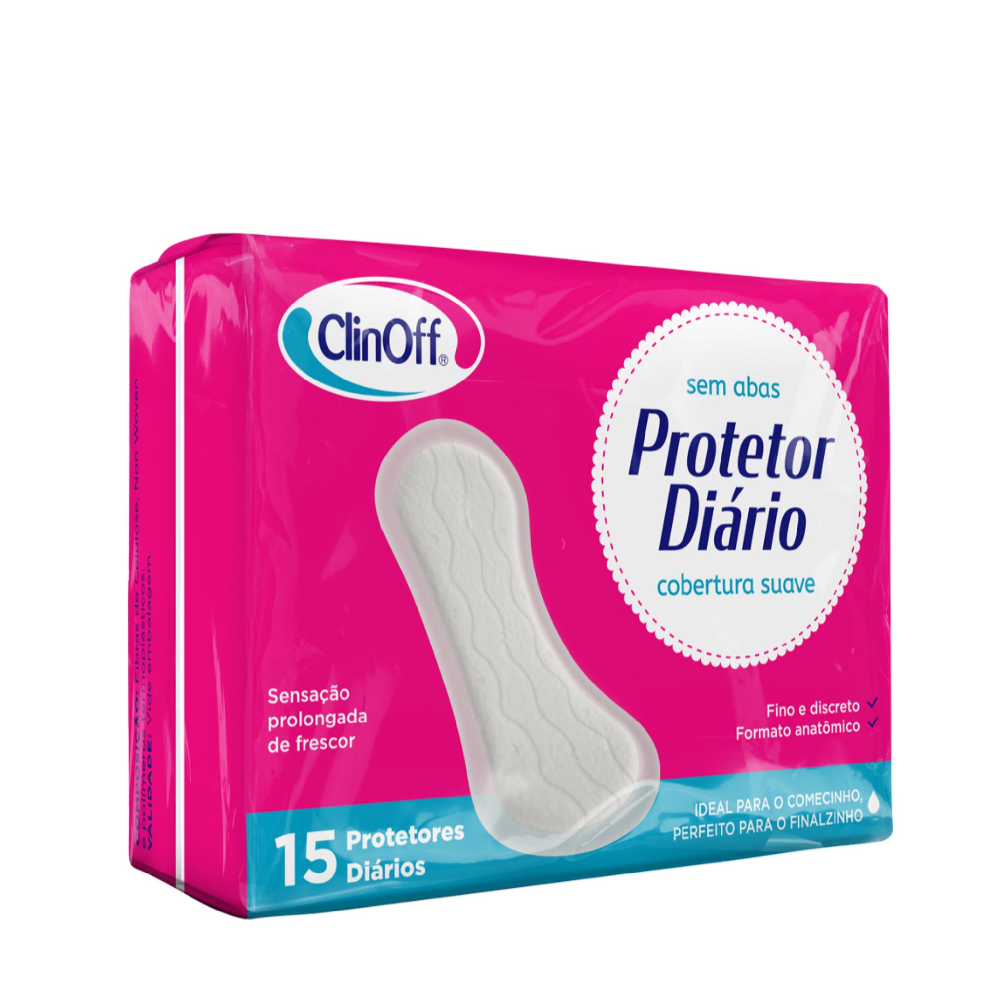 Protetor Diário Clin Off Cobertura Suave S/ Abas 15 Unidades