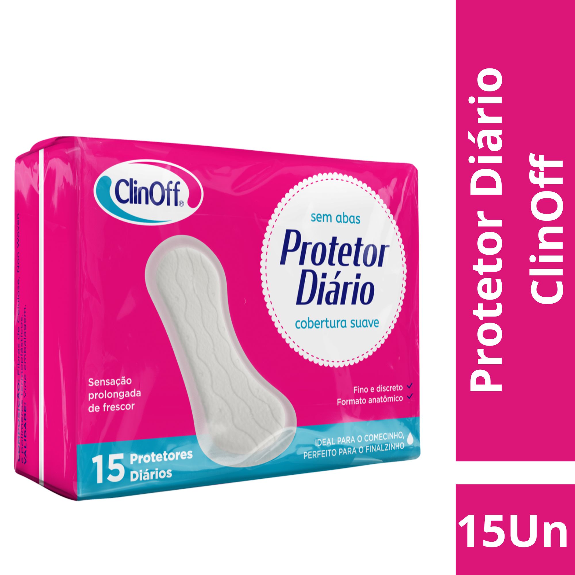 Protetor Diário Clin Off Cobertura Suave S/ Abas 15 Unidades - Imagem 2