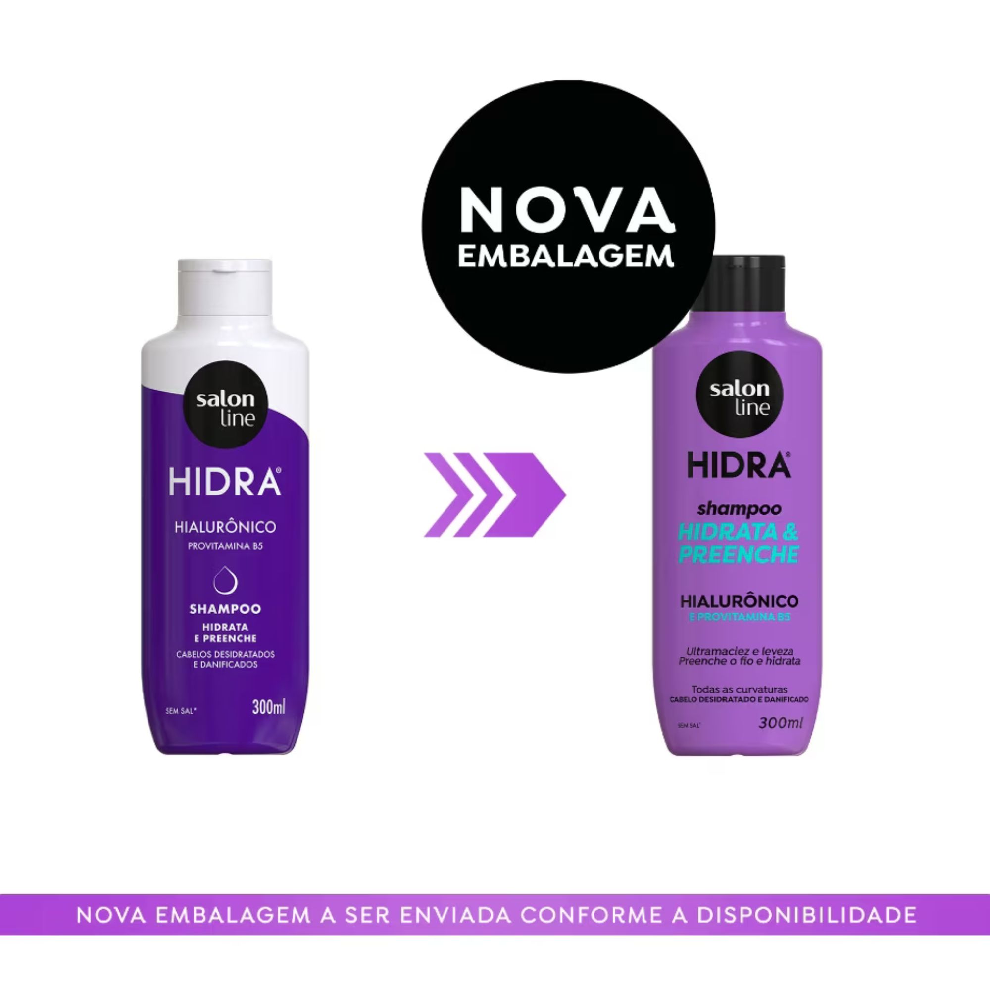 Kit Shampoo E Condicionador Salon Line Hidra Hialurônico 300ml - Imagem 3
