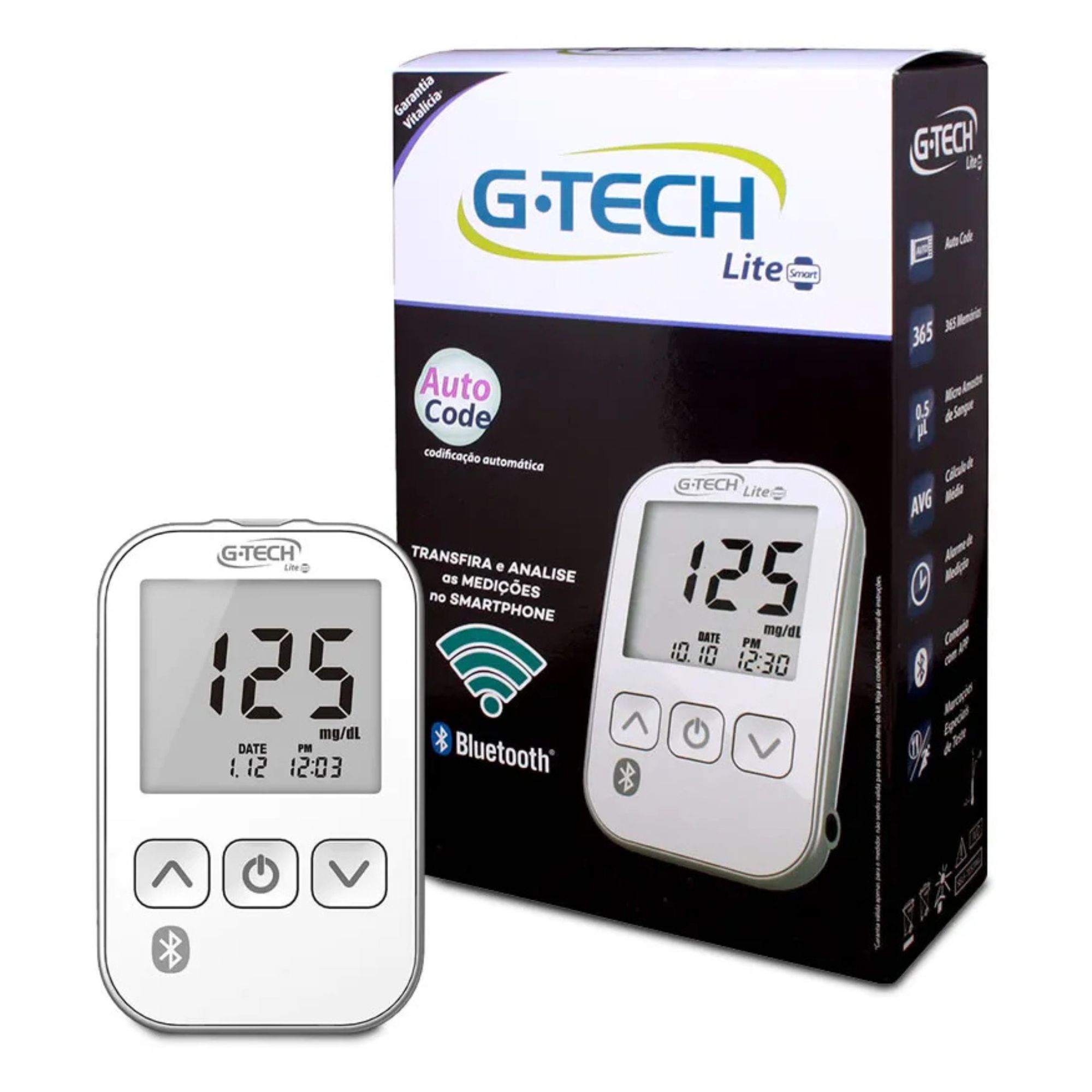 Kit Medidor De Glicose G-tech Lite Smart