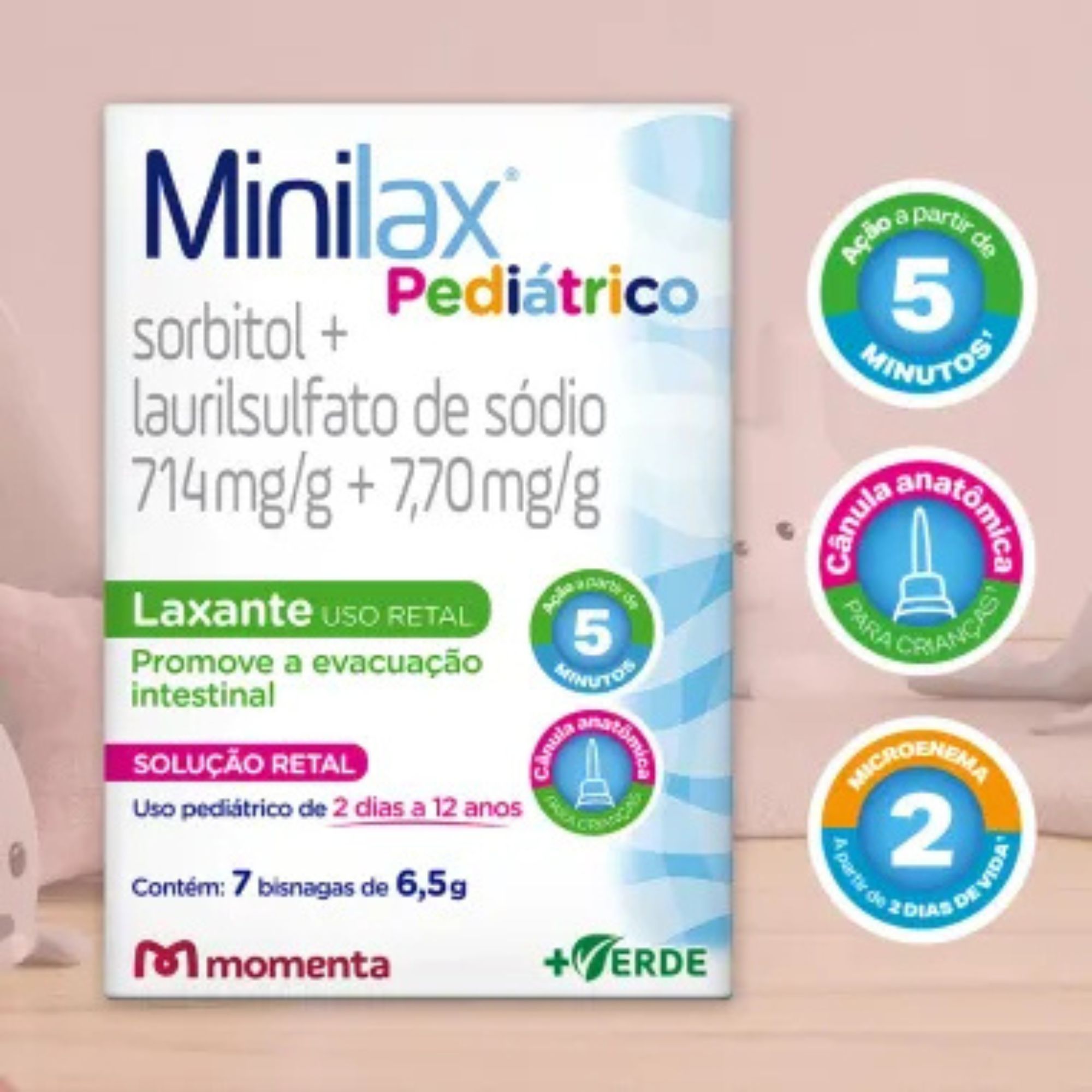 Minilax Pediátrico Solução Retal 7 Bisnagas De 6,5g - Imagem 2
