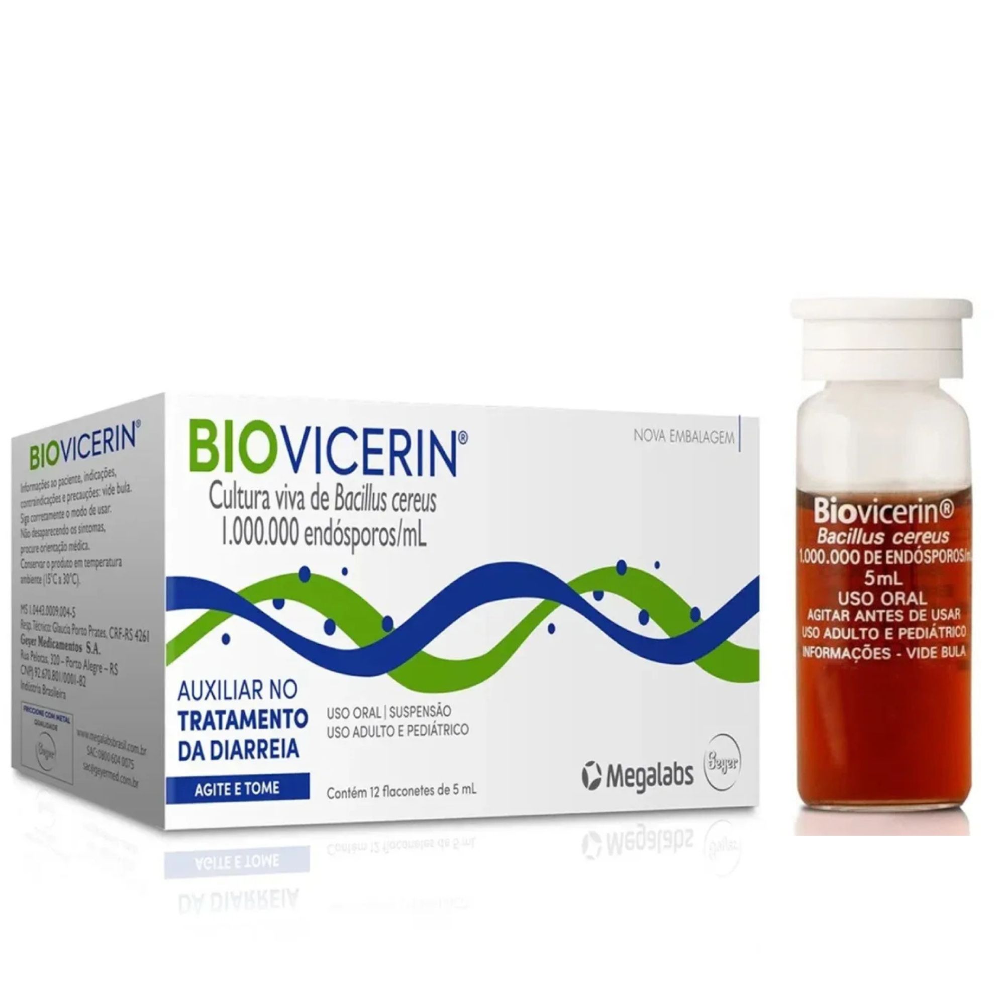 Probiótico Biovicerin Megalab 12 Flaconetes 5ml - Imagem 2