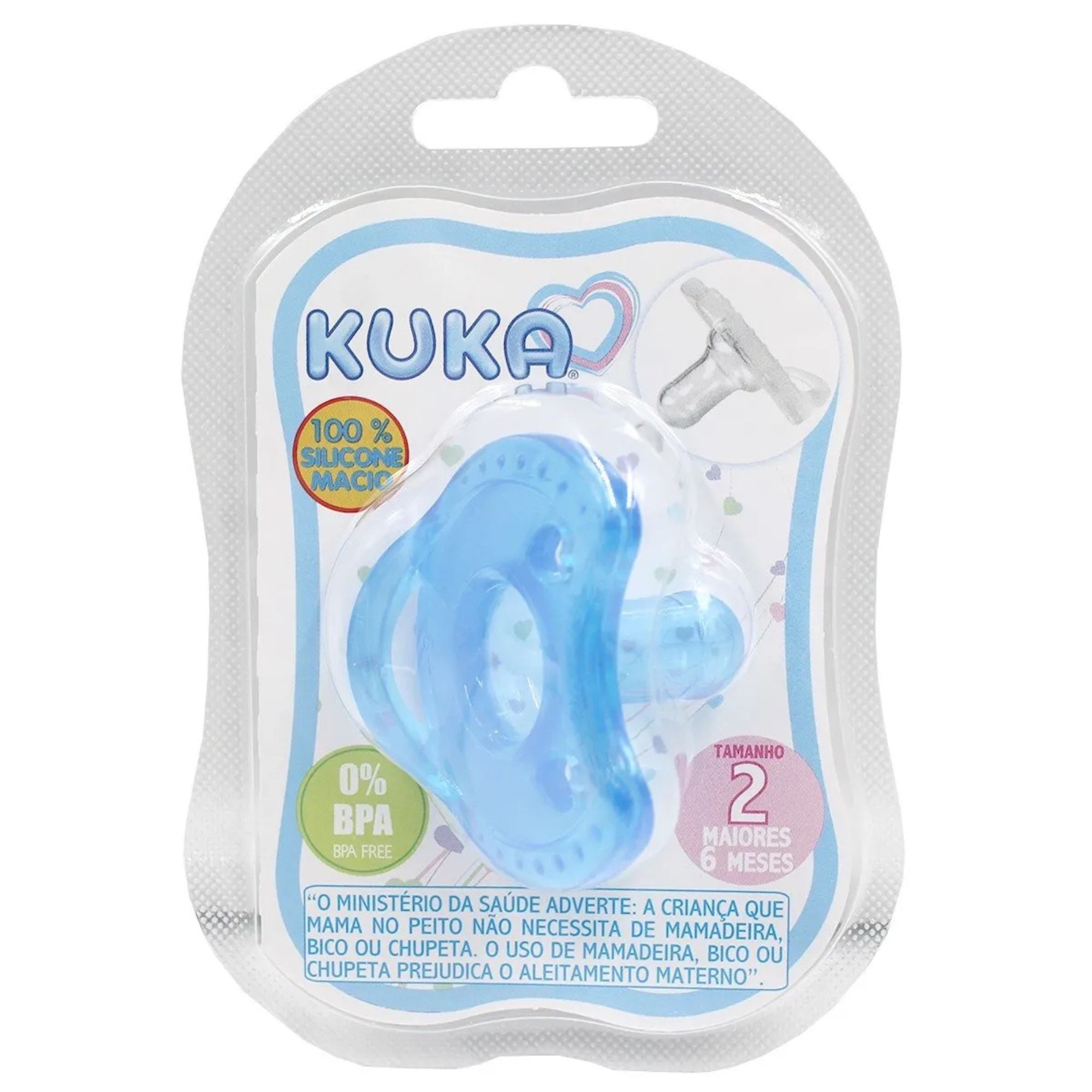Chupeta Kuka Soft Comfort 2907 Azul 6+ Meses 1 Unidade