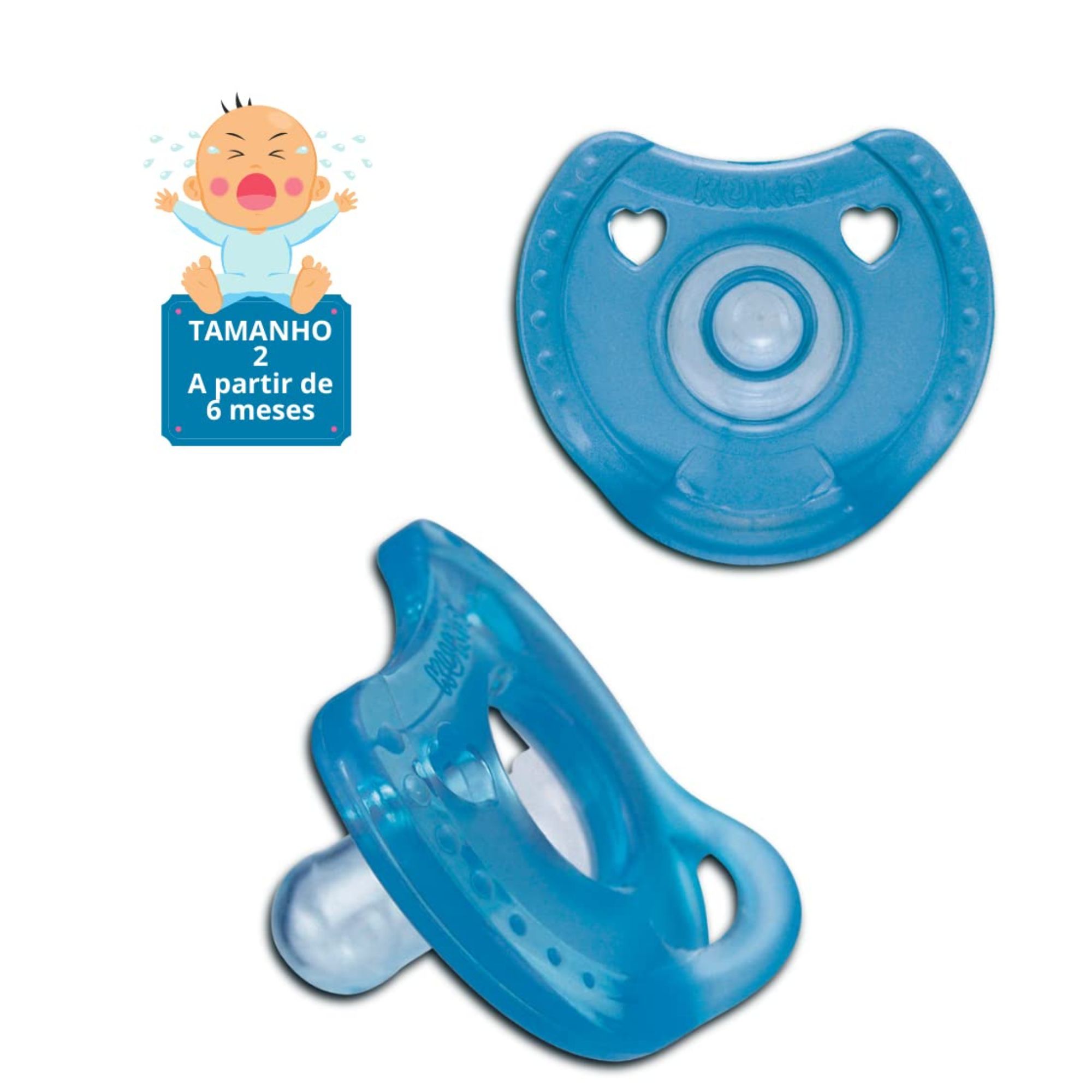 Chupeta Kuka Soft Comfort 2907 Azul 6+ Meses 1 Unidade - Imagem 3