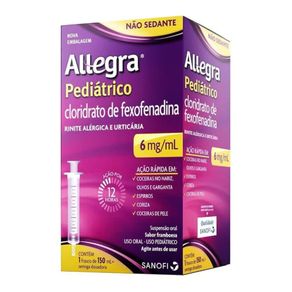 Allegra Pediátrico 6Mg/Ml Suspensão Oral 150Ml