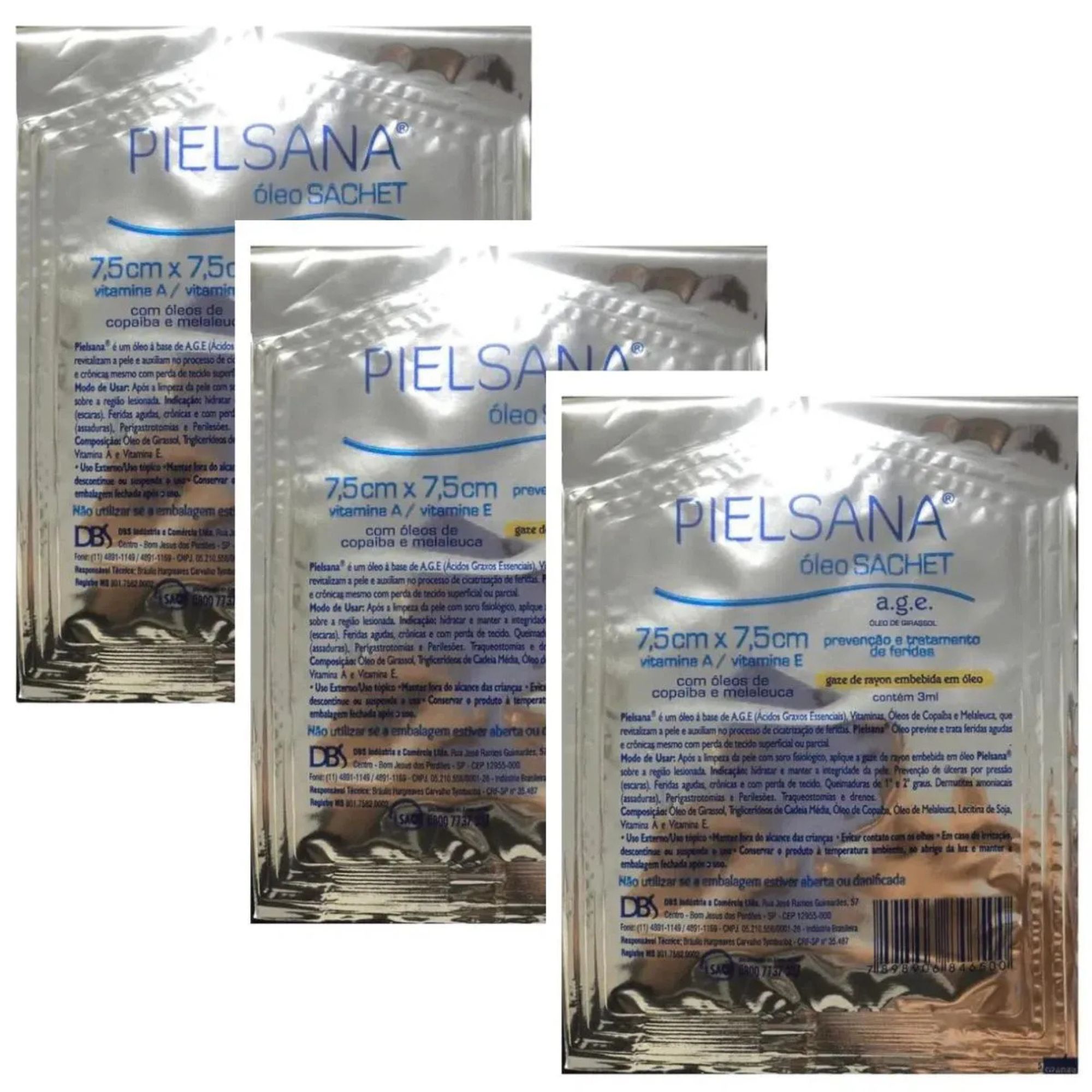 Gaze De Rayon Pielsana Sachet 7,5x7,5cm 3ml