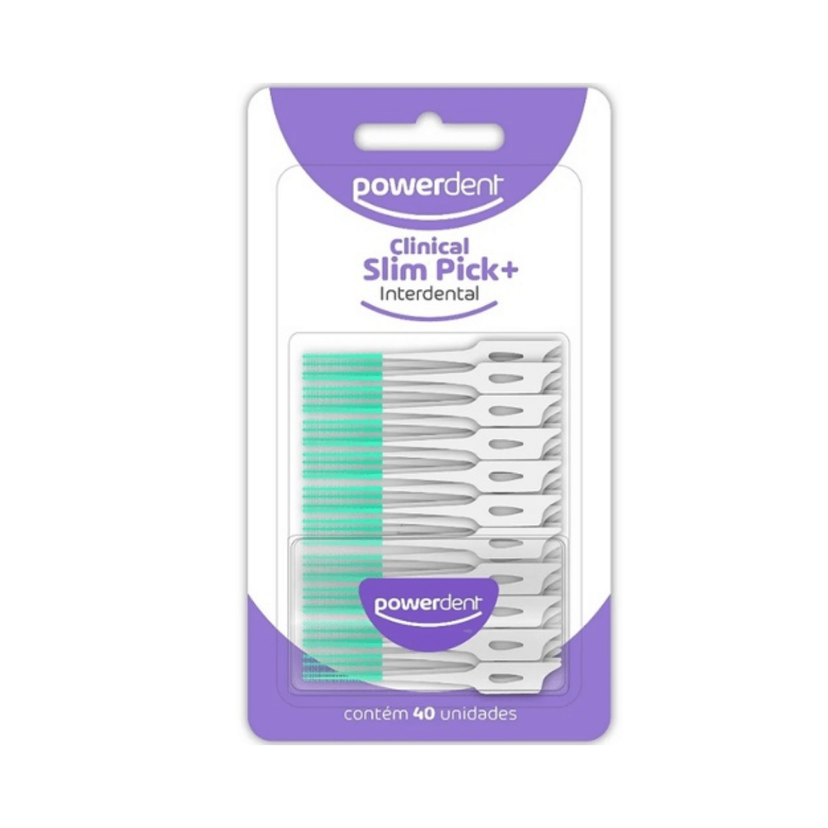 Escova Interdental Powerdent Clinical Slim Pick+ 40 Unidades