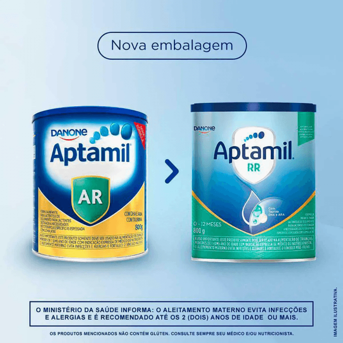 Fórmula Infantil Aptamil RR Danone 0 a 12 meses 800g - Imagem 3