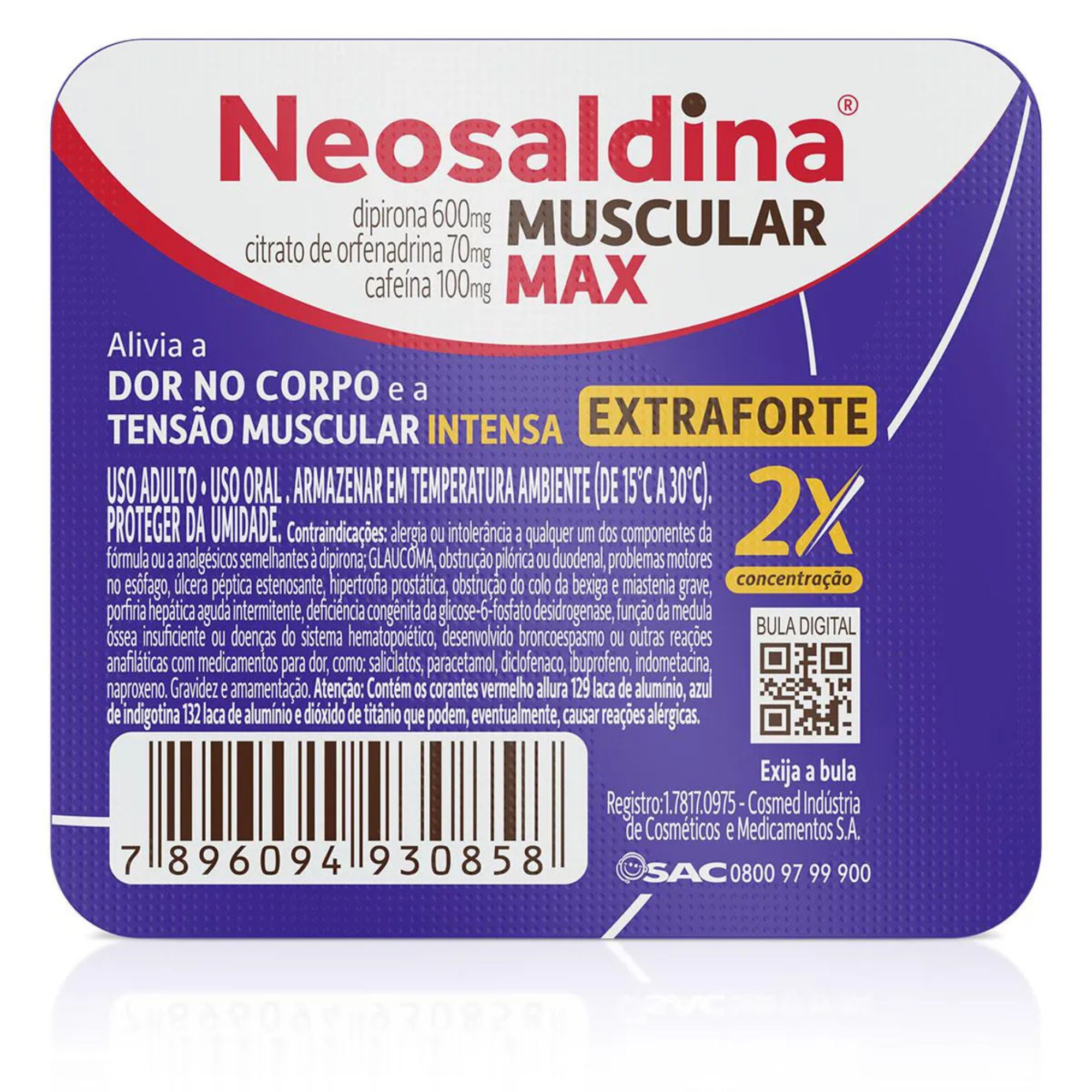 Neosaldina Muscular Max 4 Comprimidos