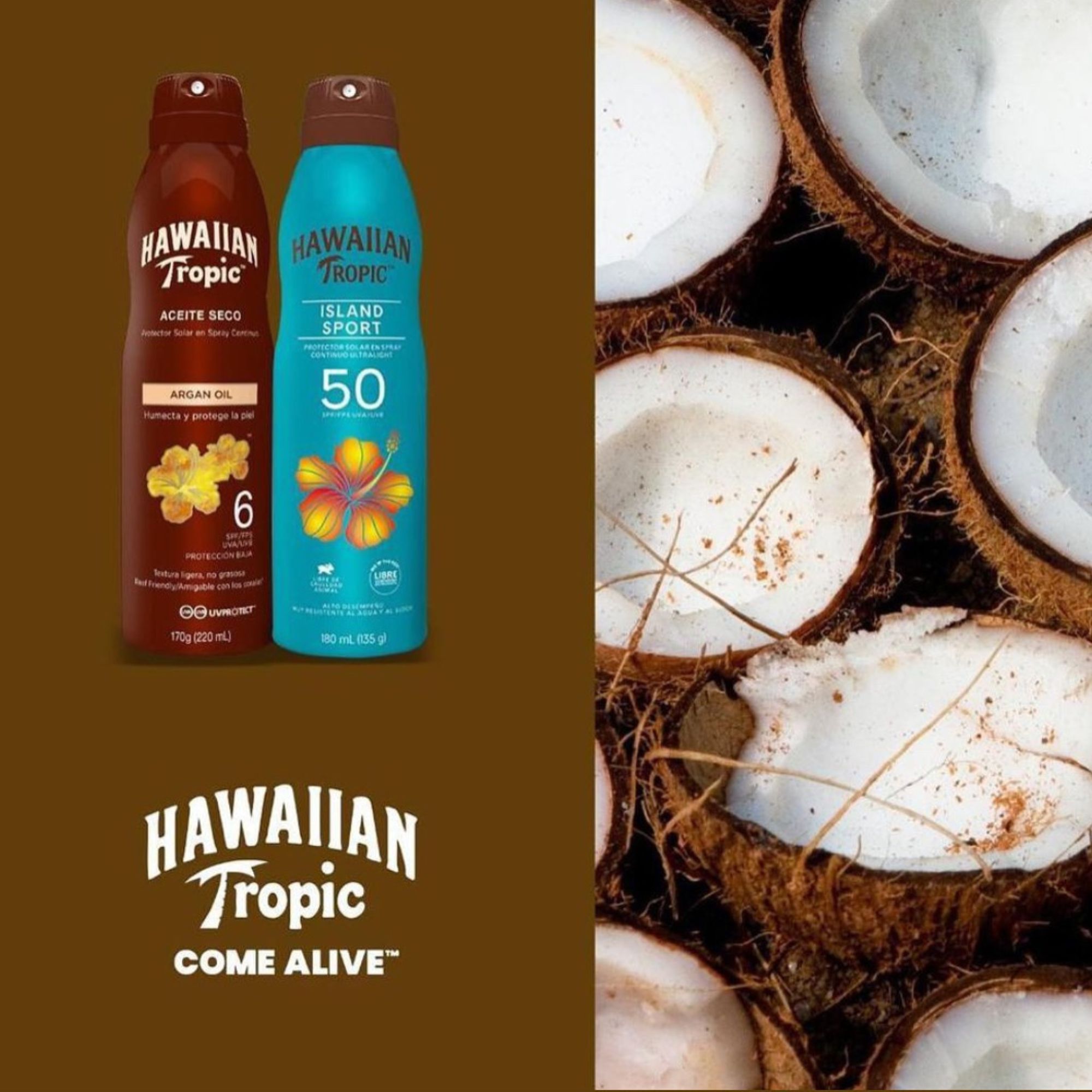 Protetor Solar Spray Hawaiian Tropic Aceite Seco Fps 6 170g - Imagem 5