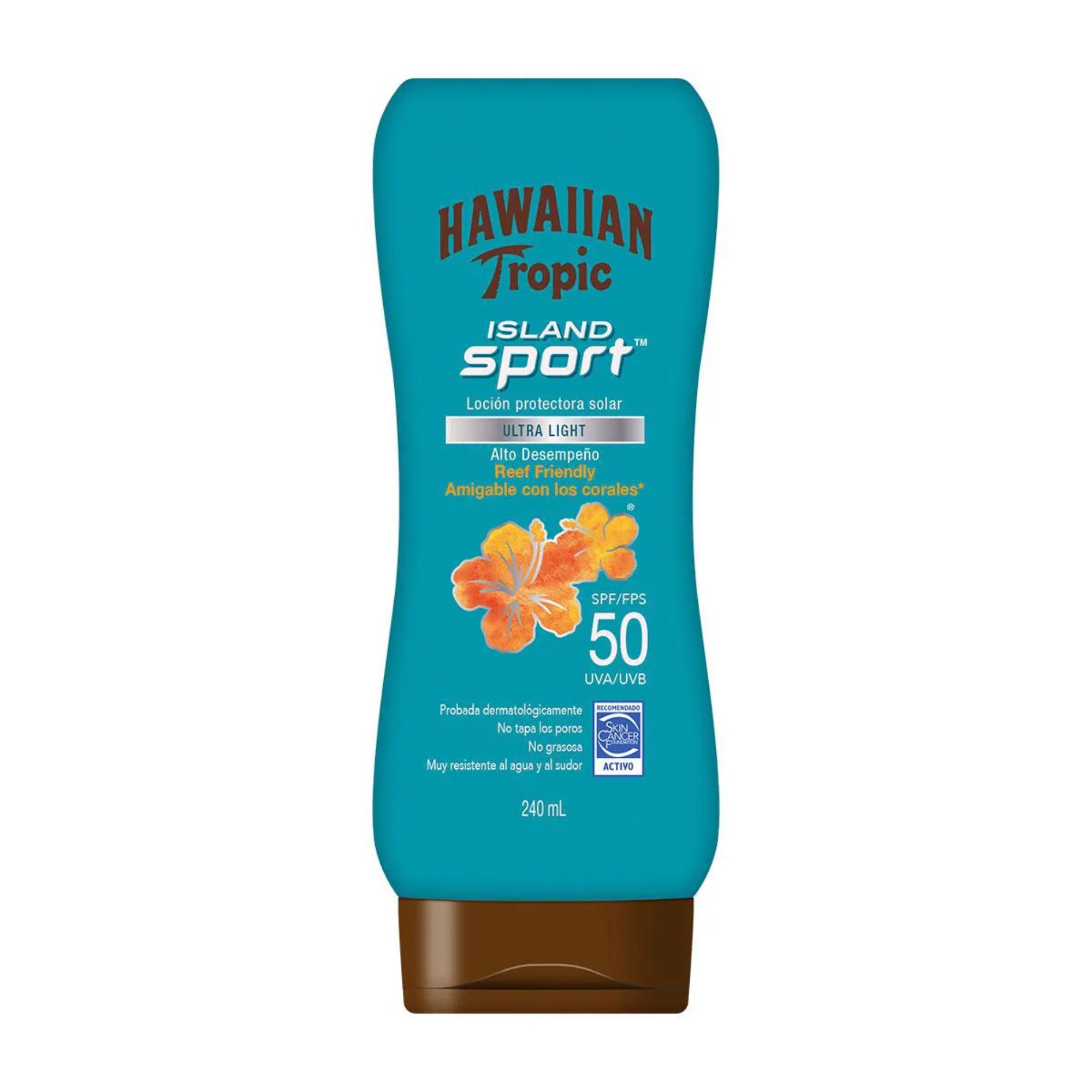 Protetor Solar Loção Hawaiian Tropic Island Sport Fps 50 240ml