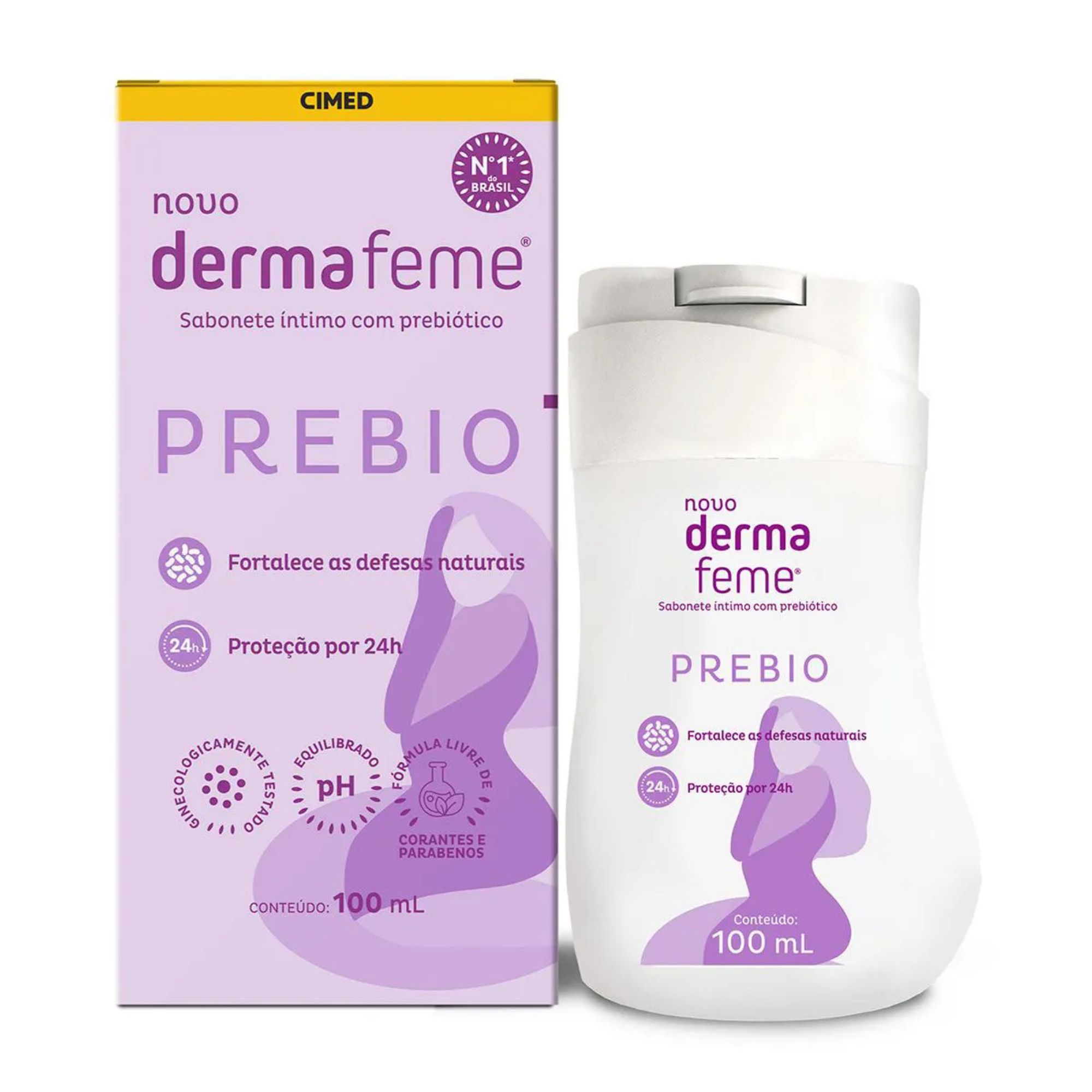 Sabonete Líquido Íntimo Cimed Dermafeme Prebio 100ml