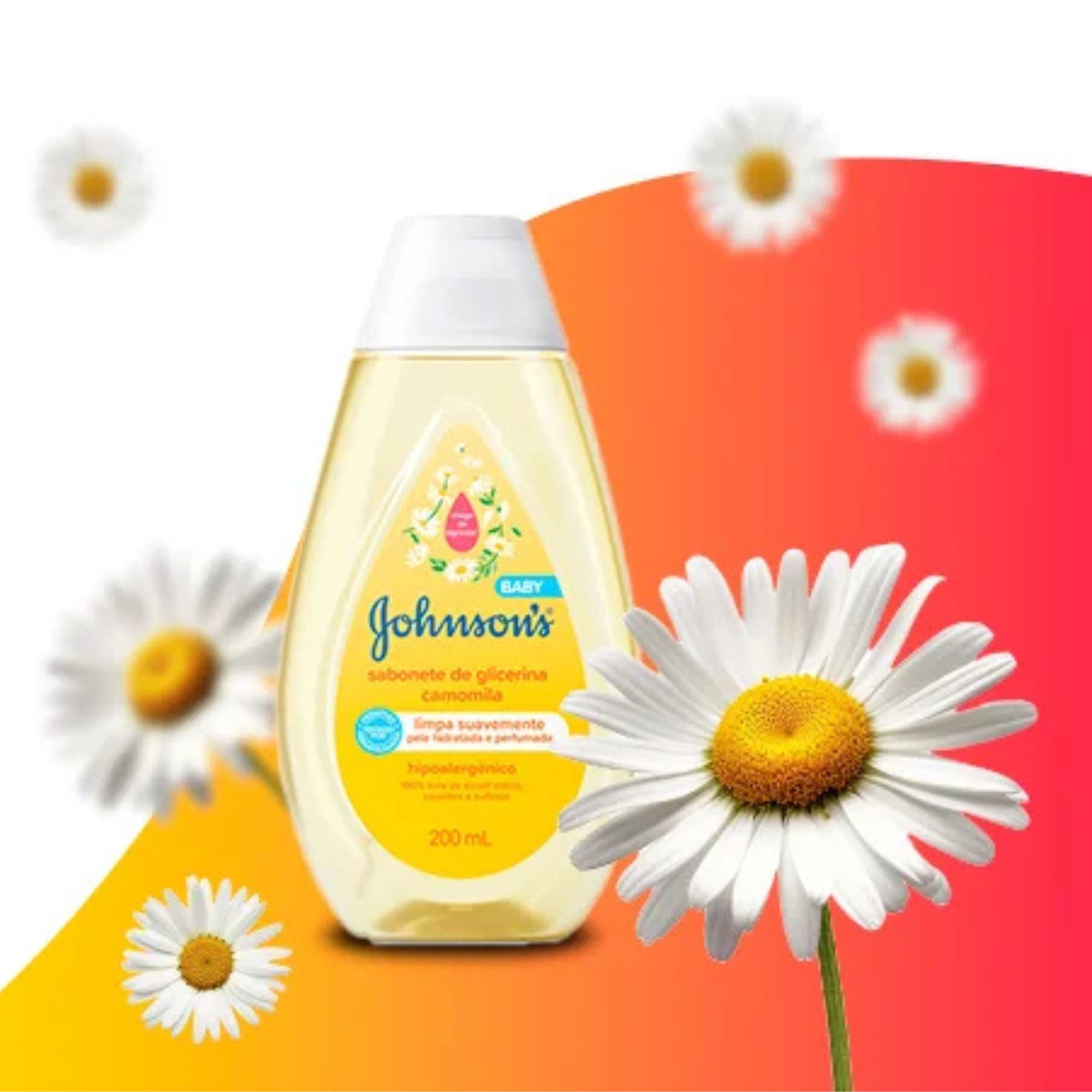 Sabonete Líquido Glicerina Johnson's Baby Camomila Cabeça Aos Pés 200ml - Imagem 4