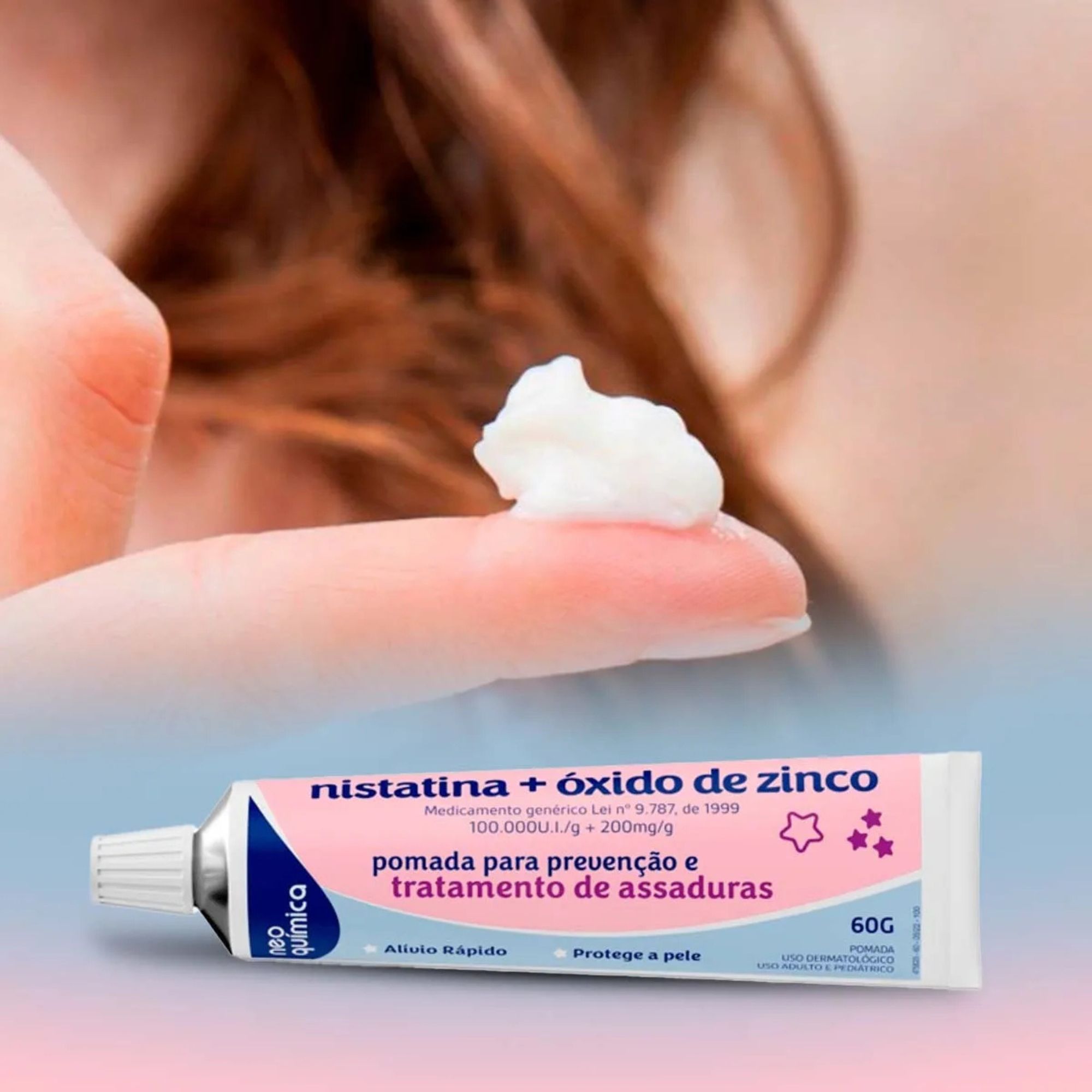 Nistatina + Óxido De Zinco Neo Química 100.000ui/g + 200mg/g Pomada 60g - Imagem 4