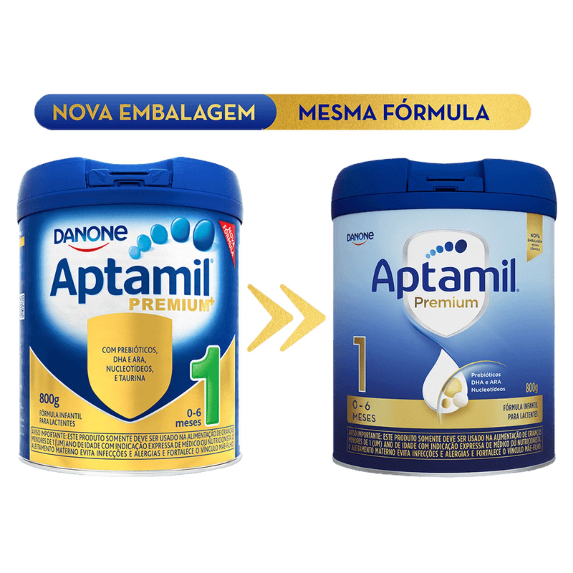 Formula Infantil Para Lactantes Danone Aptamil Premium 1 800g - Imagem 3