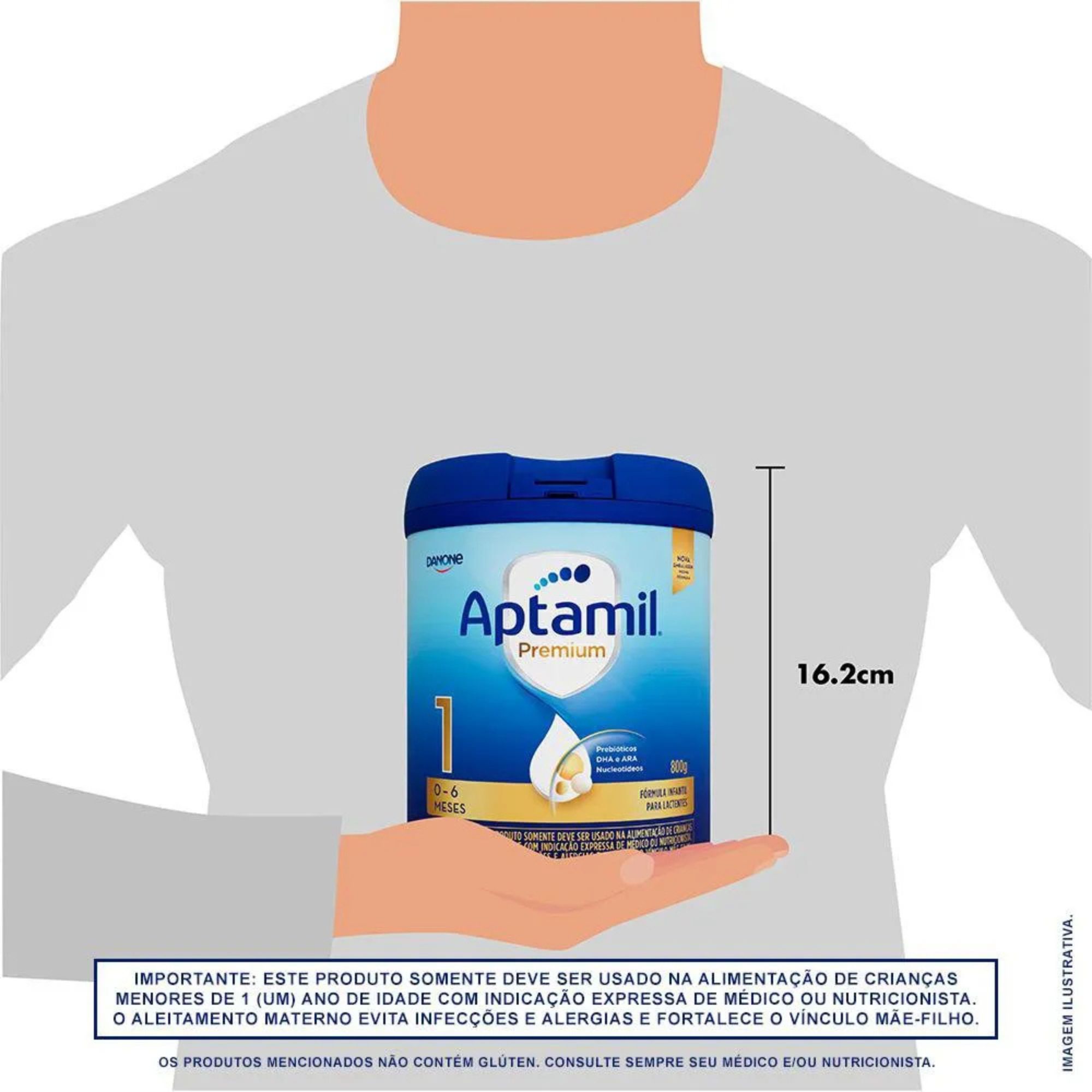 Formula Infantil Para Lactantes Danone Aptamil Premium 1 800g - Imagem 4
