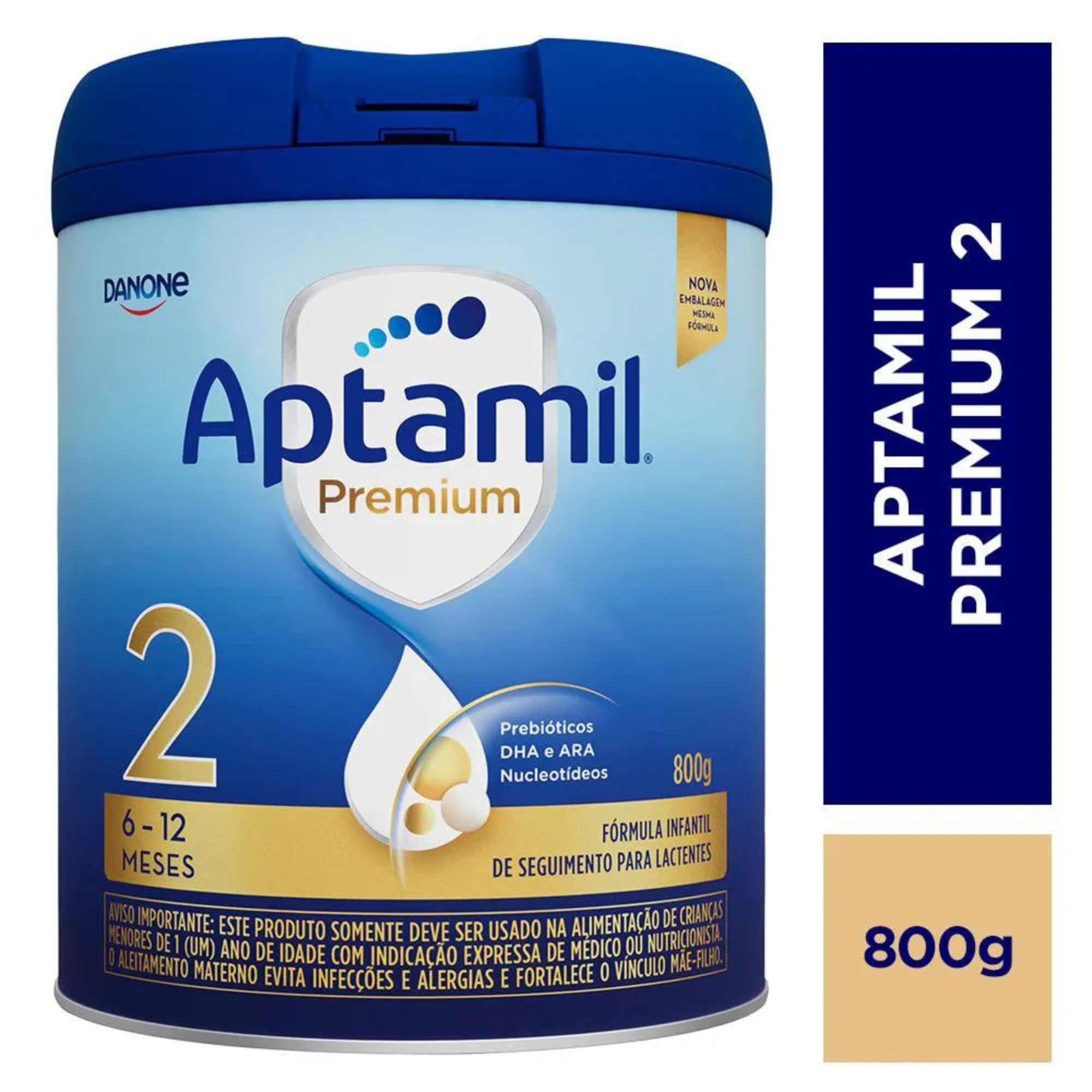 Formula Infantil Para Lactantes Danone Aptamil Premium 2 800g - Imagem 2