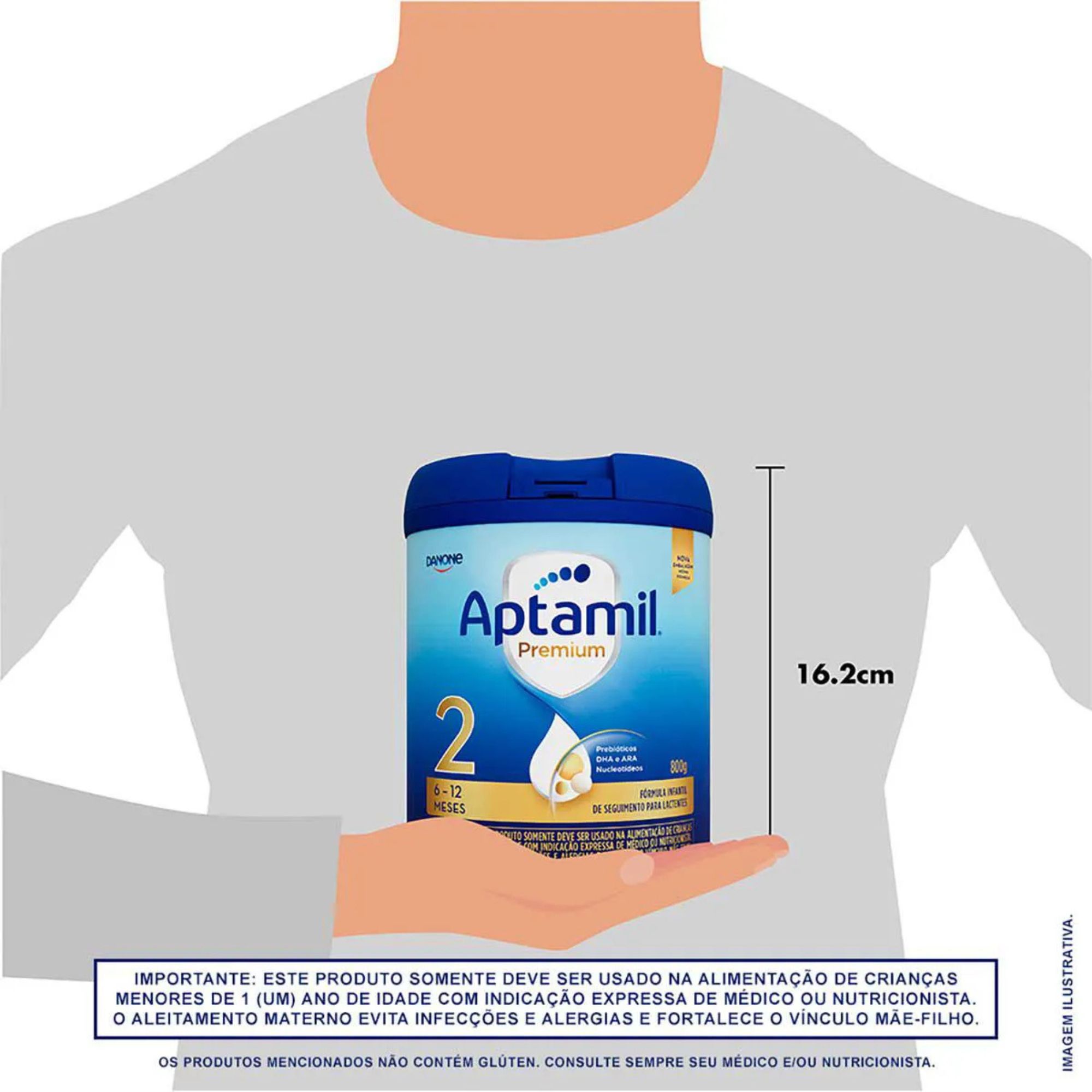 Formula Infantil Para Lactantes Danone Aptamil Premium 2 800g - Imagem 4