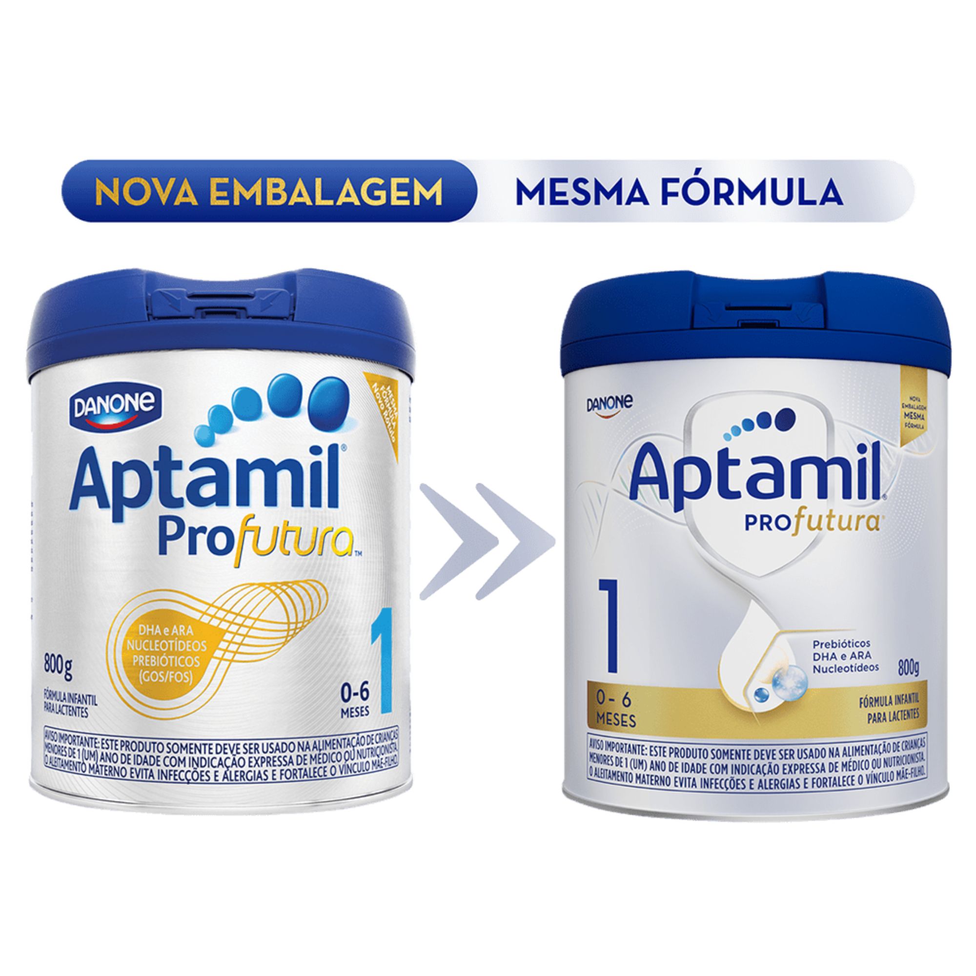Formula Infantil Para Lactantes Danone Aptamil Profutura 1 800g - Imagem 3